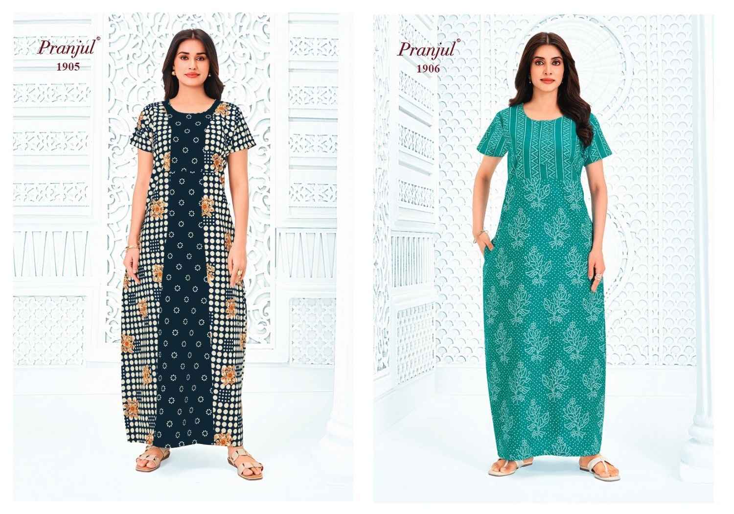 Pranjul Pragati Vol 19 Cotton Nighty 15 pcs Catalogue