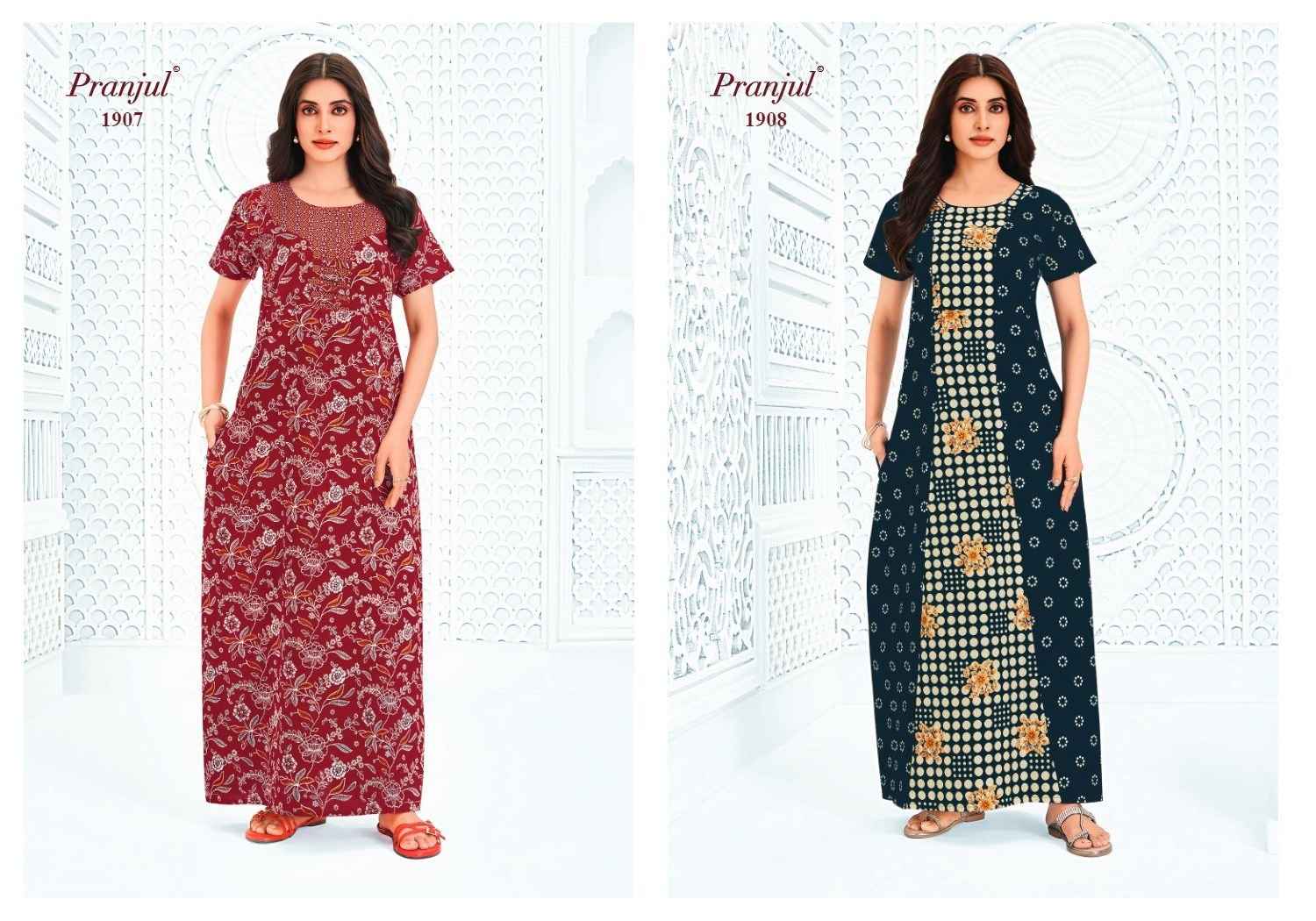 Pranjul Pragati Vol 19 Cotton Nighty 15 pcs Catalogue