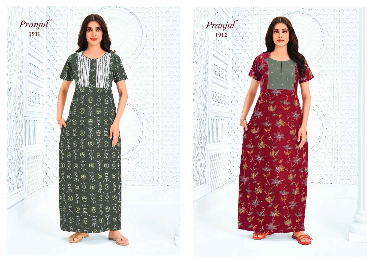 Pranjul Pragati Vol 19 Cotton Nighty 15 pcs Catalogue