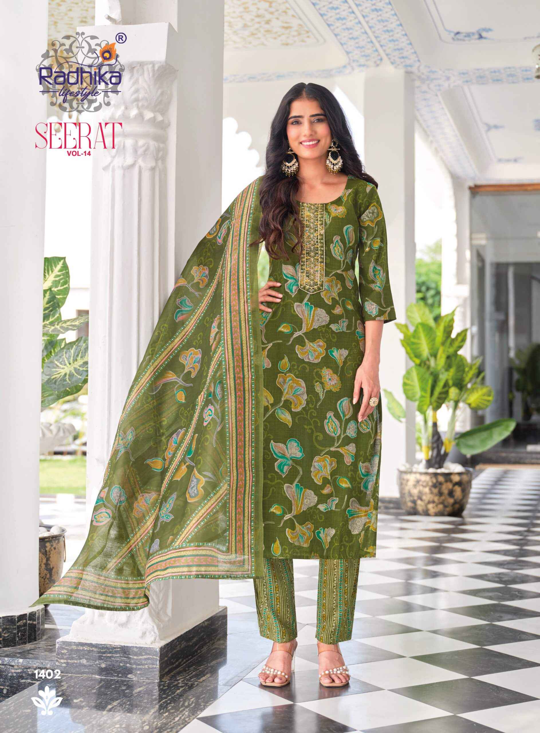 Radhika Lifestyle Seerat Vol 14 Rayon Kurti Combo 8 pcs Catalogue
