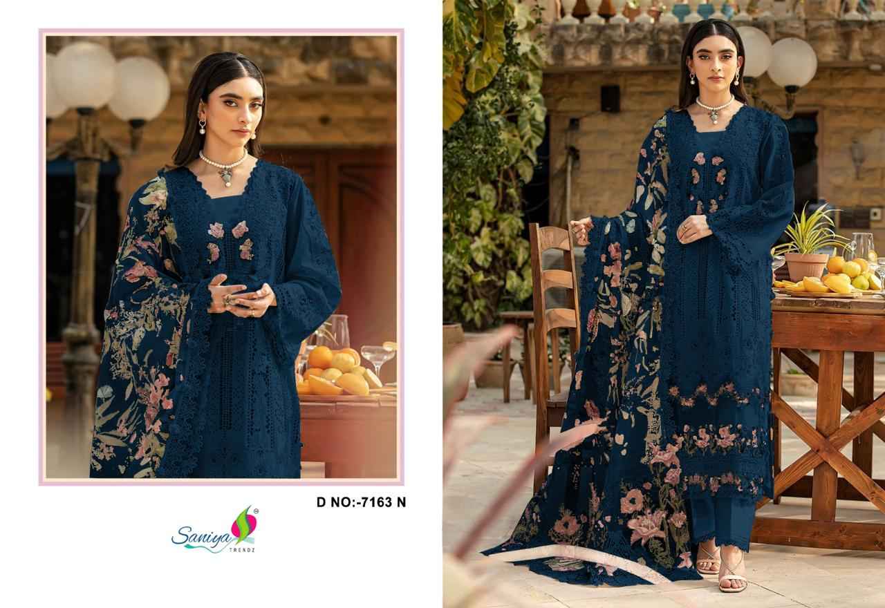 Saniya Trendz D No 7163 Cotton Dress Material 4 pcs Catalogue