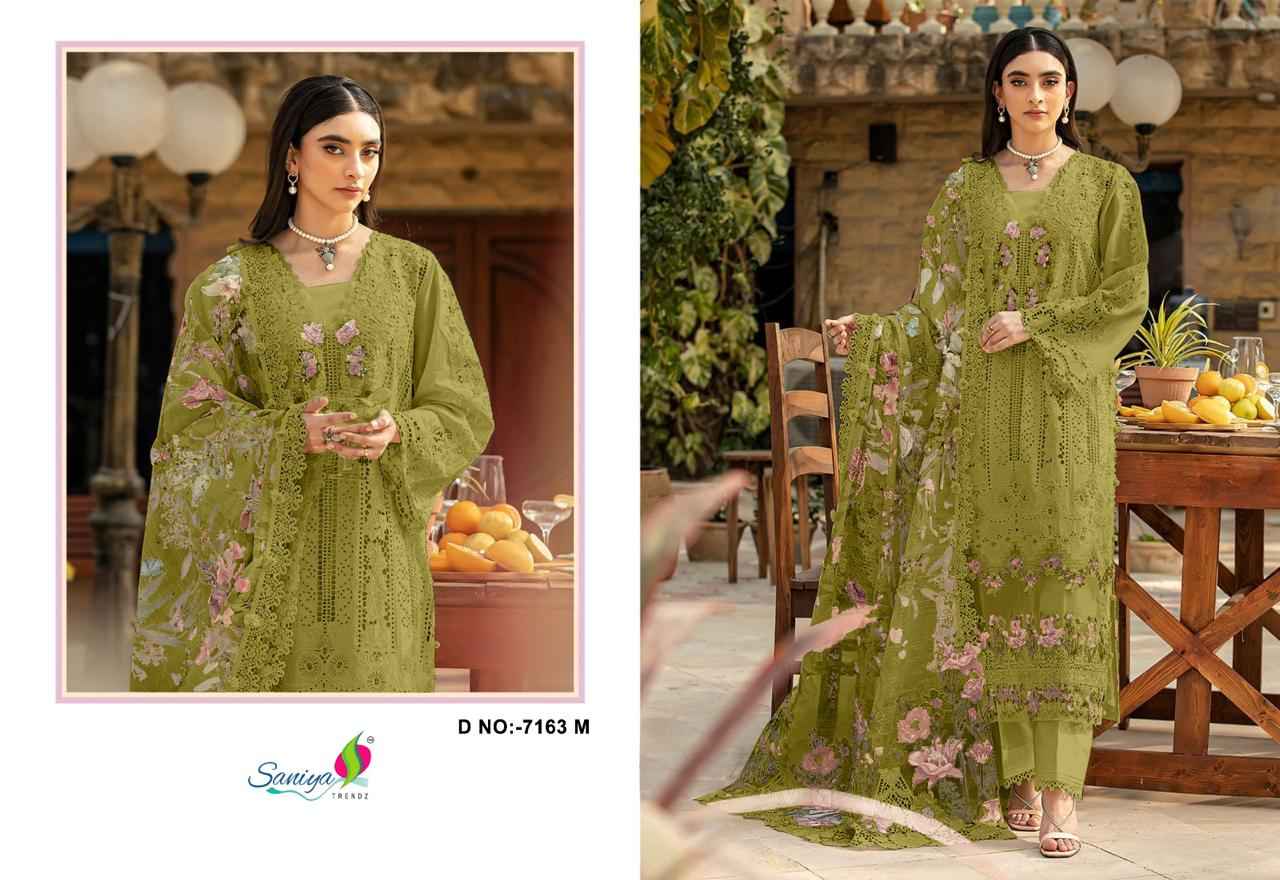 Saniya Trendz D No 7163 Cotton Dress Material 4 pcs Catalogue