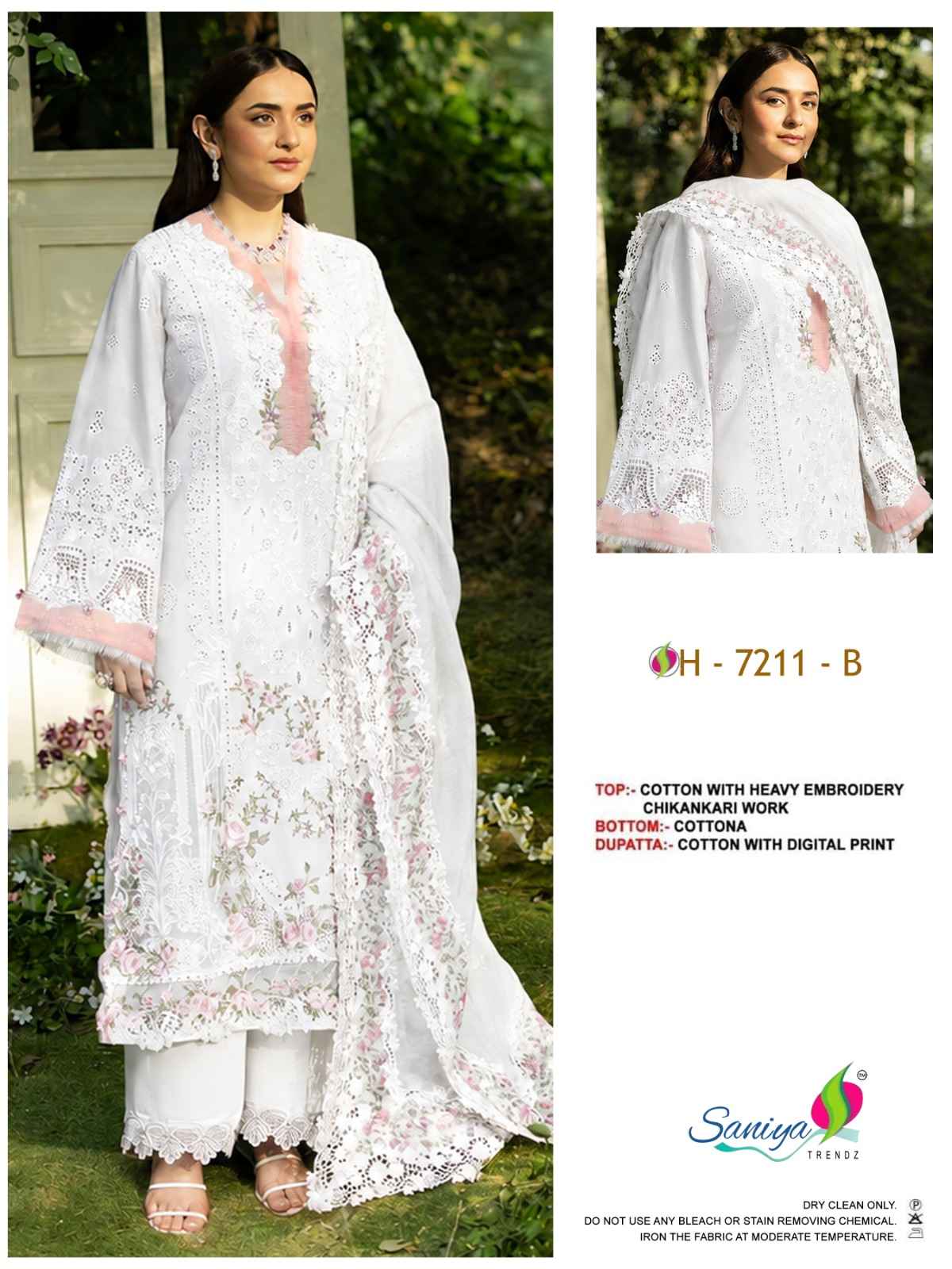 Saniya Trendz D No 7211 Cotton Dress Material 4 pcs Catalogue