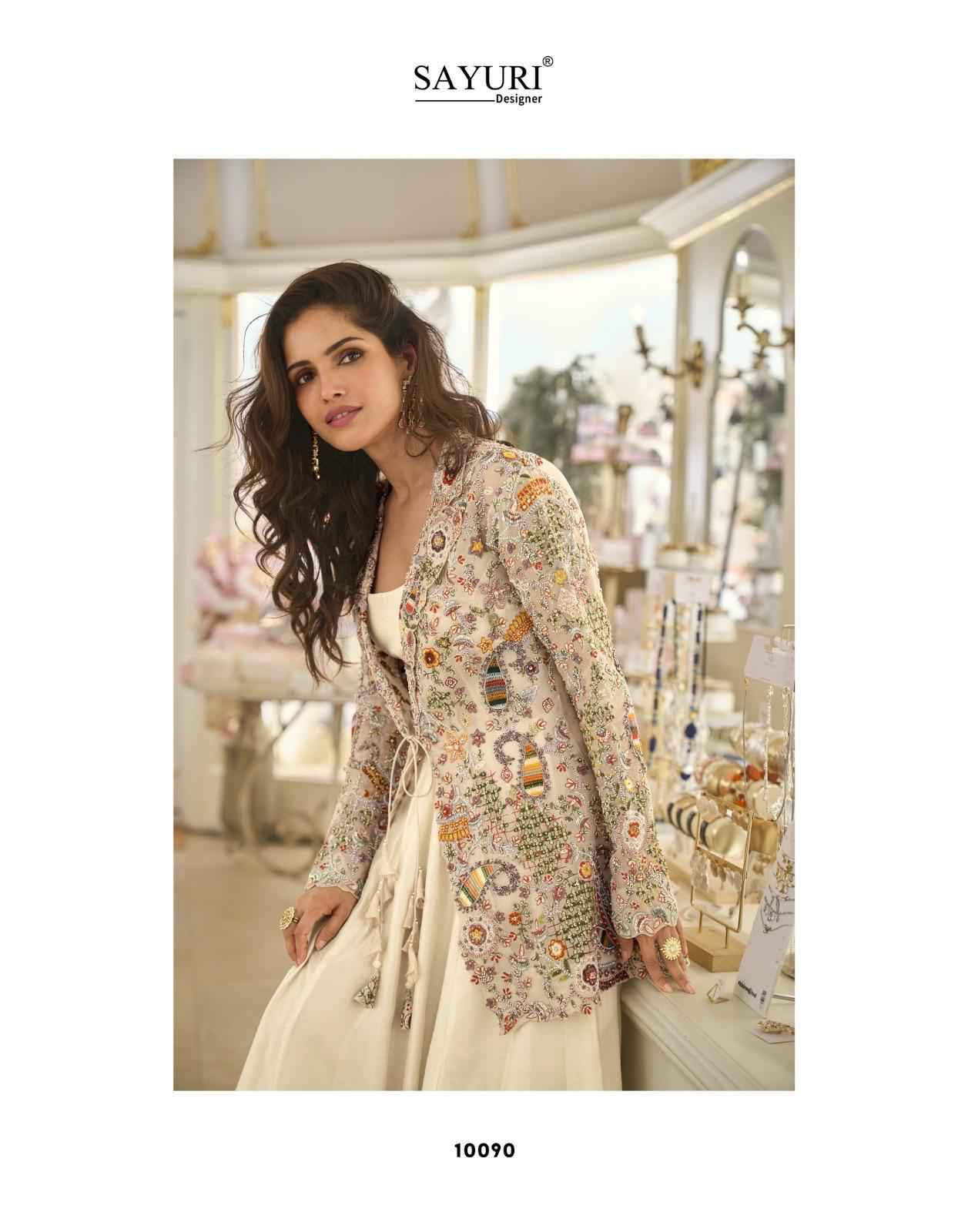 Sayuri Designer Belina Readymade Silk Wedding Gown With Jacket 2 pcs Catalogue