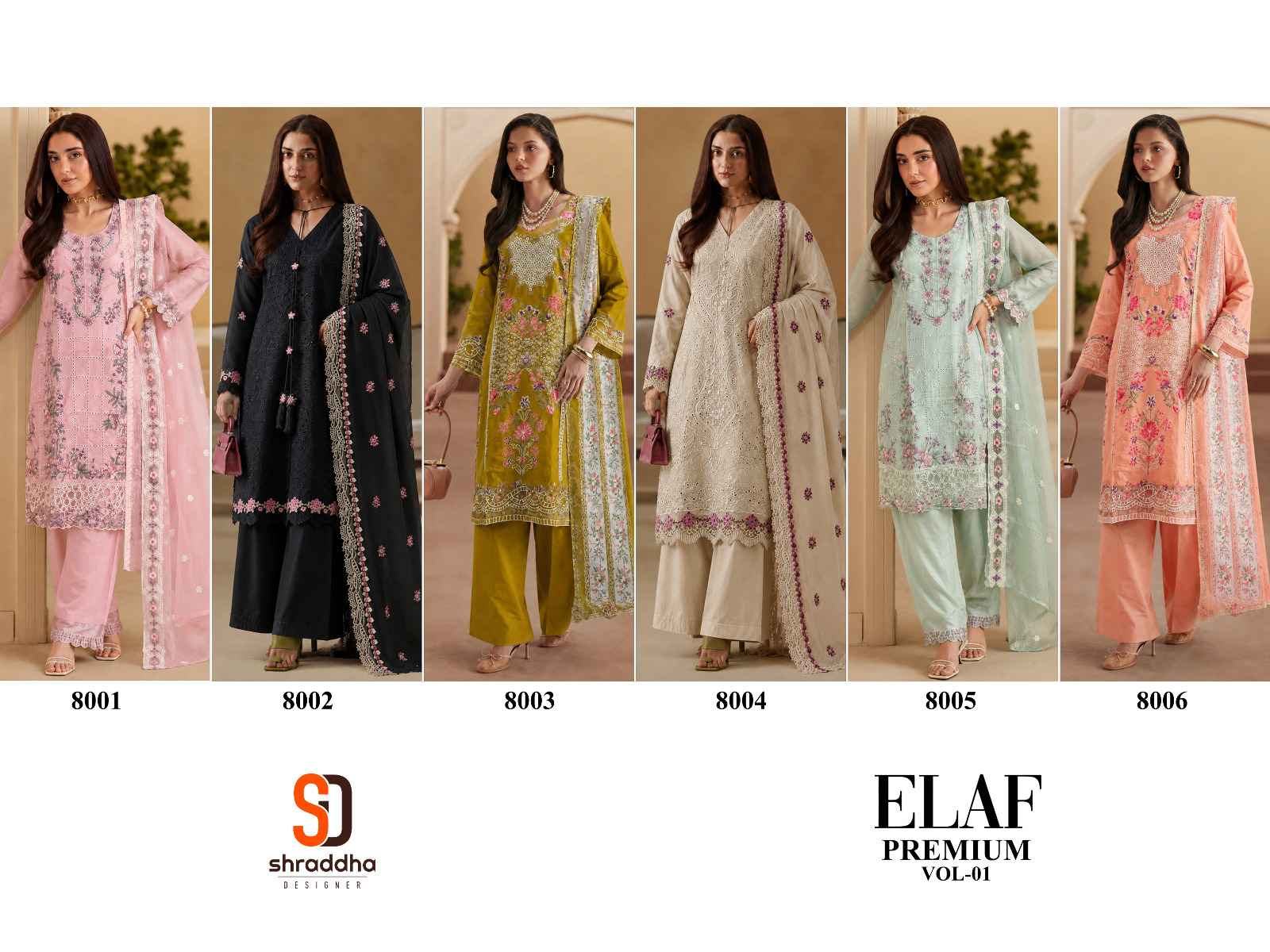 Shraddha Designer Elaf Premium Vol 1 Cotton Dress Material 6 pcs Cataloge
