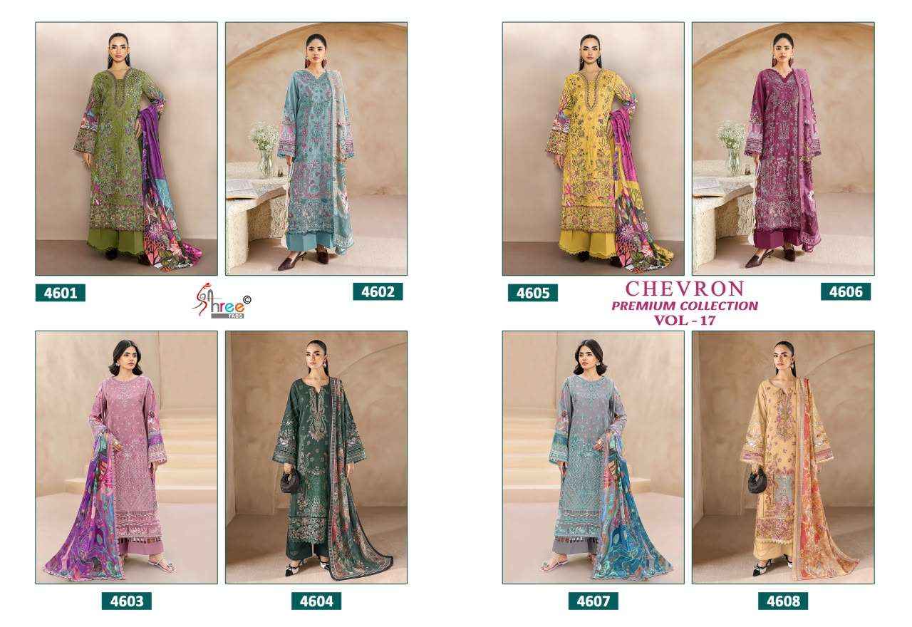 Shree Fabs Chevron Premium Collection Vol 17 Cotton Dress Material 8 pcs Catalogue