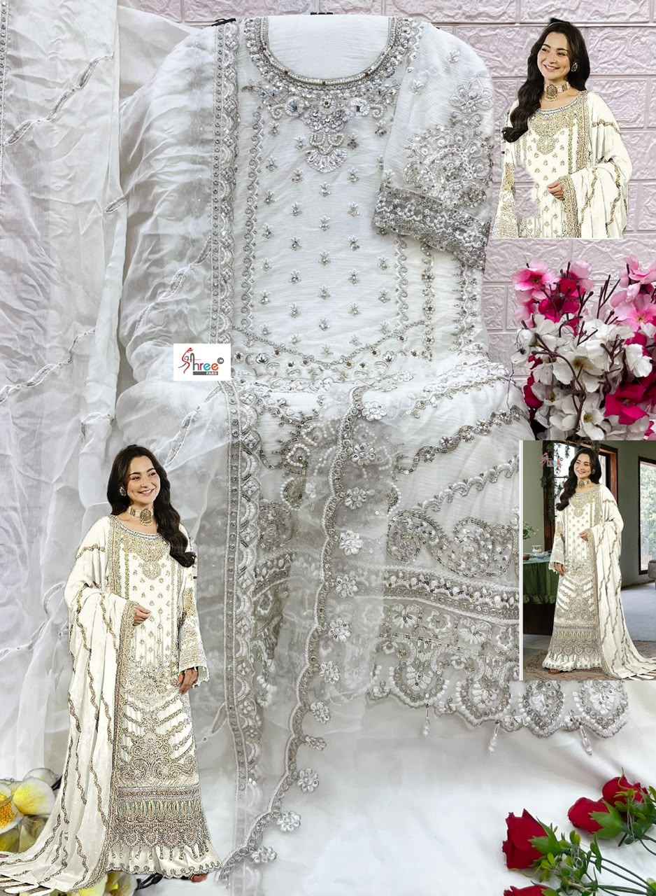 Shree Fabs SF 5627 Chiffon Dress Material 4 pcs Catalogue