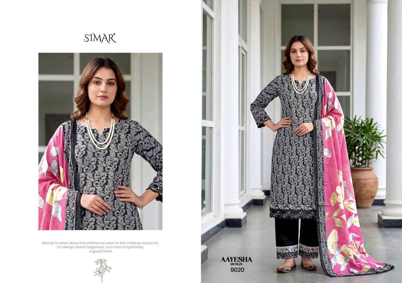 Simar Aayesha Viscose Muslin Dress Material 6 pcs Catalogue