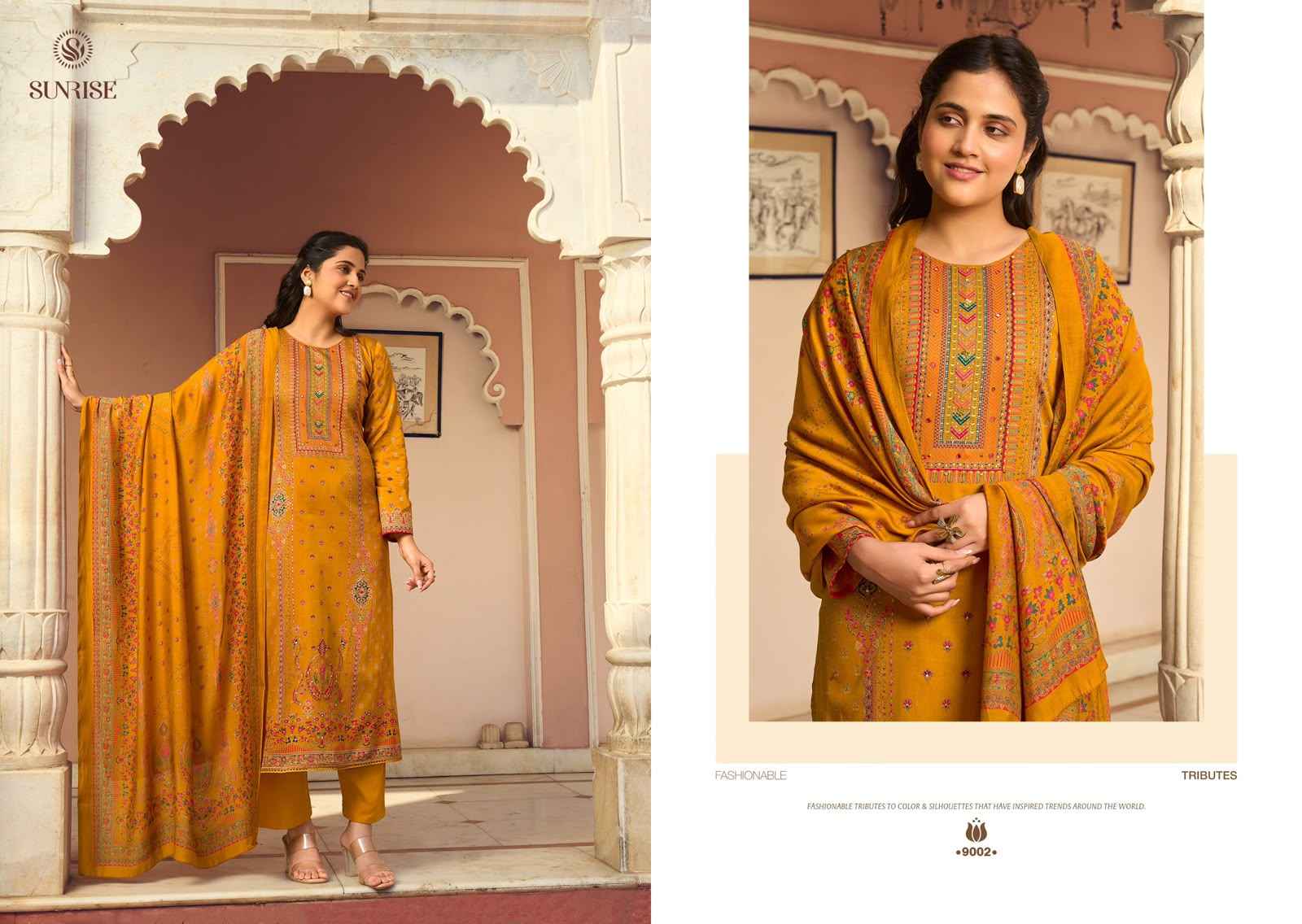 Sunrise Shilpa Vol 9 Jam Satin Dress Material 8 pcs Catalogue
