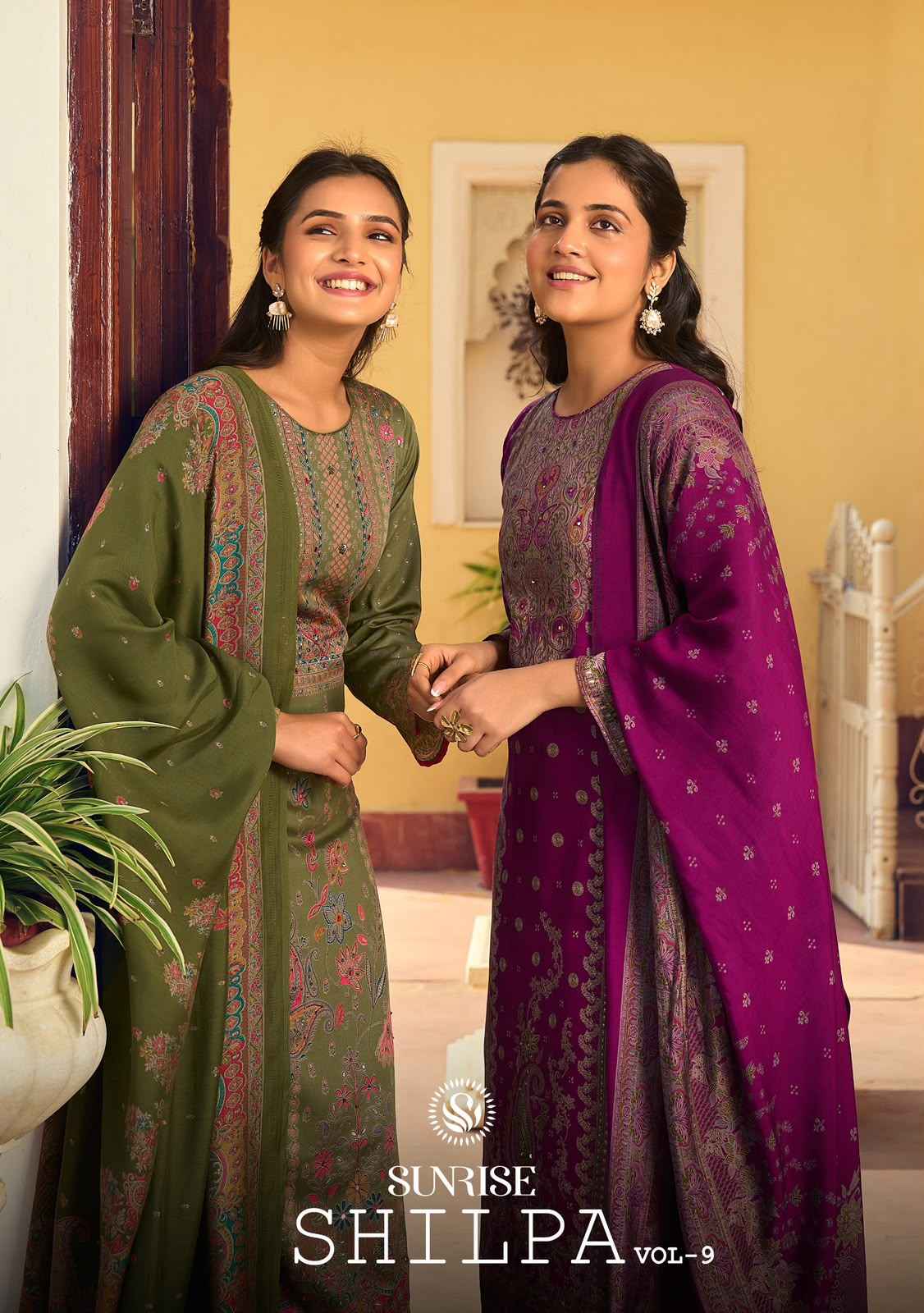 Sunrise Shilpa Vol 9 Jam Satin Dress Material 8 pcs Catalogue