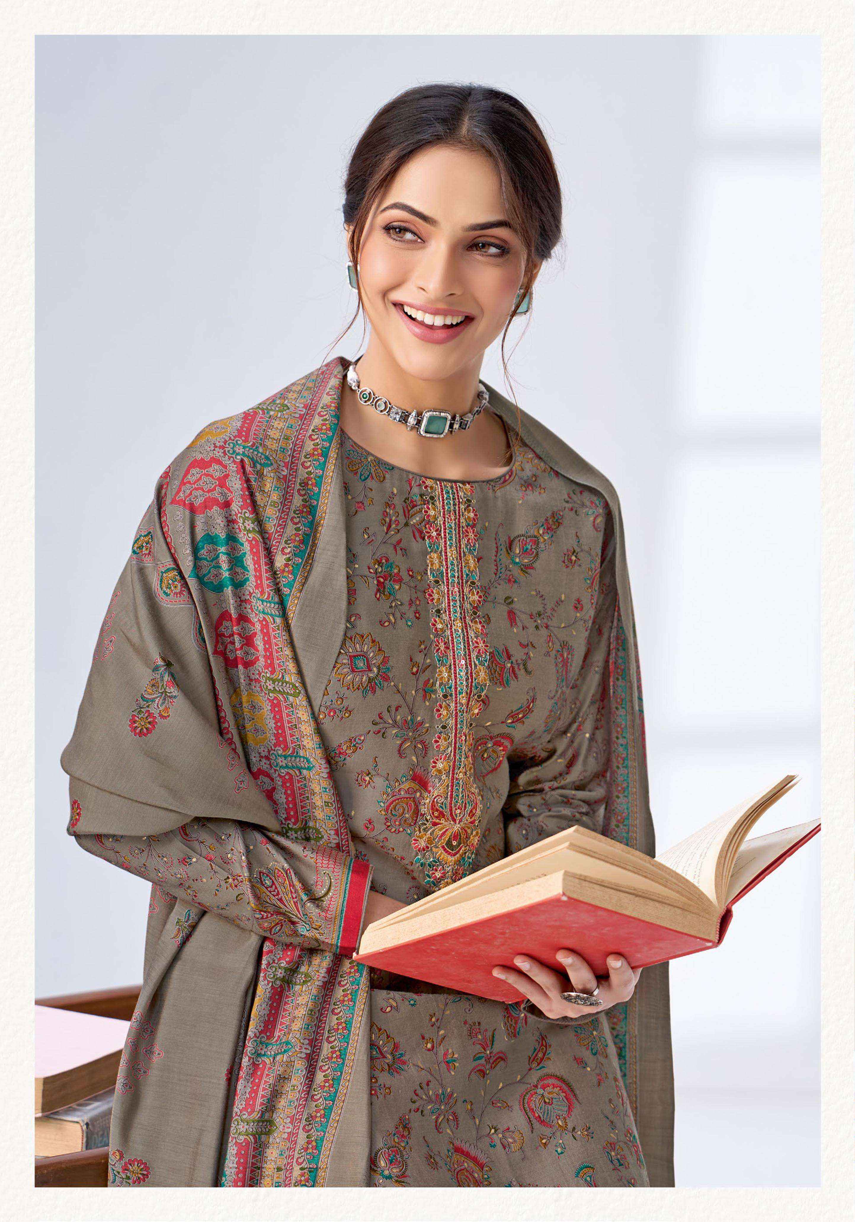 Suryajyoti Kajal Vol 7 Modal Silk Dress Material 6 pcs Catalogue