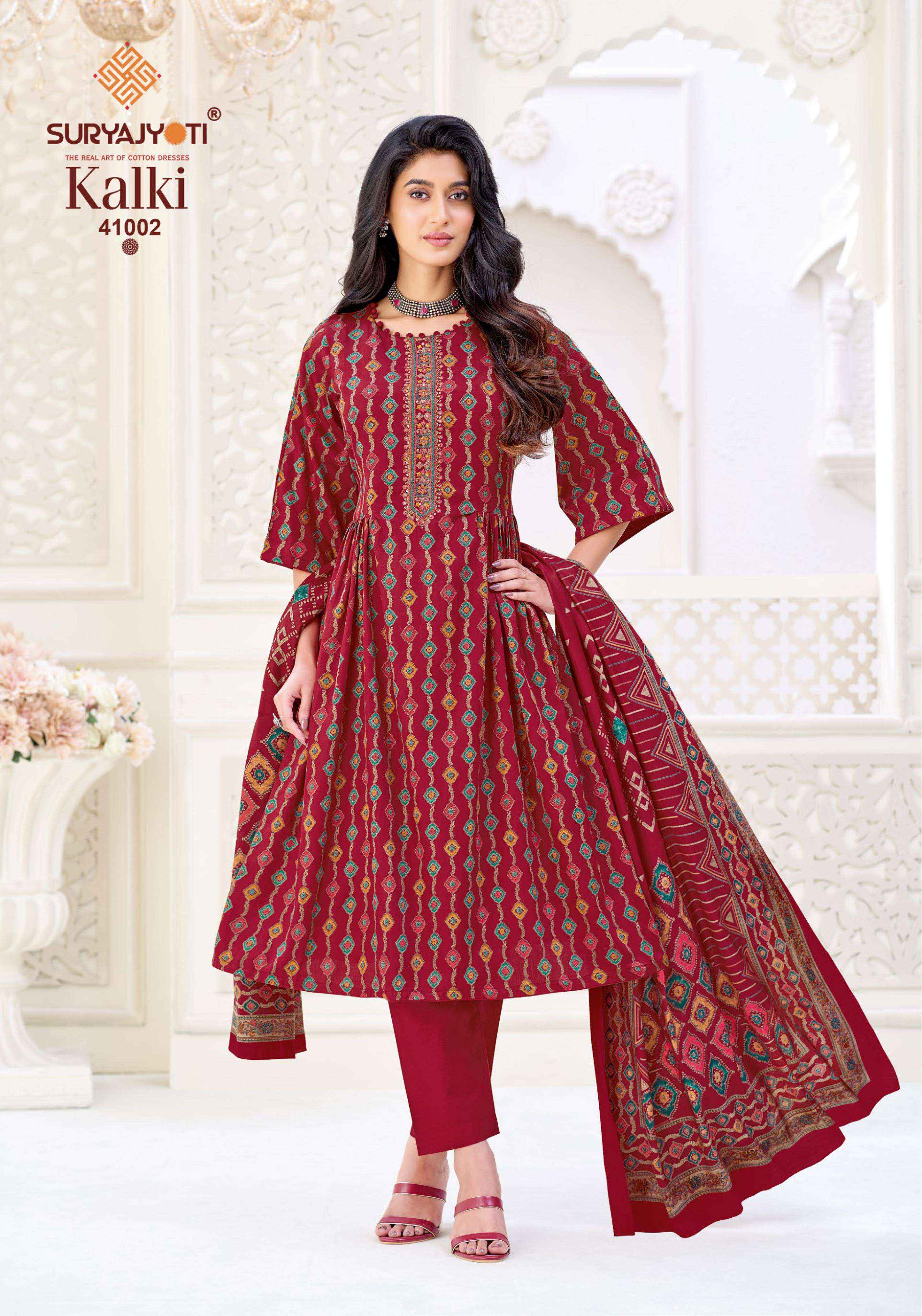 Suryajyoti Kalki Vol 41 Jam Satin Dress Material 8 Pcs Catalouge
