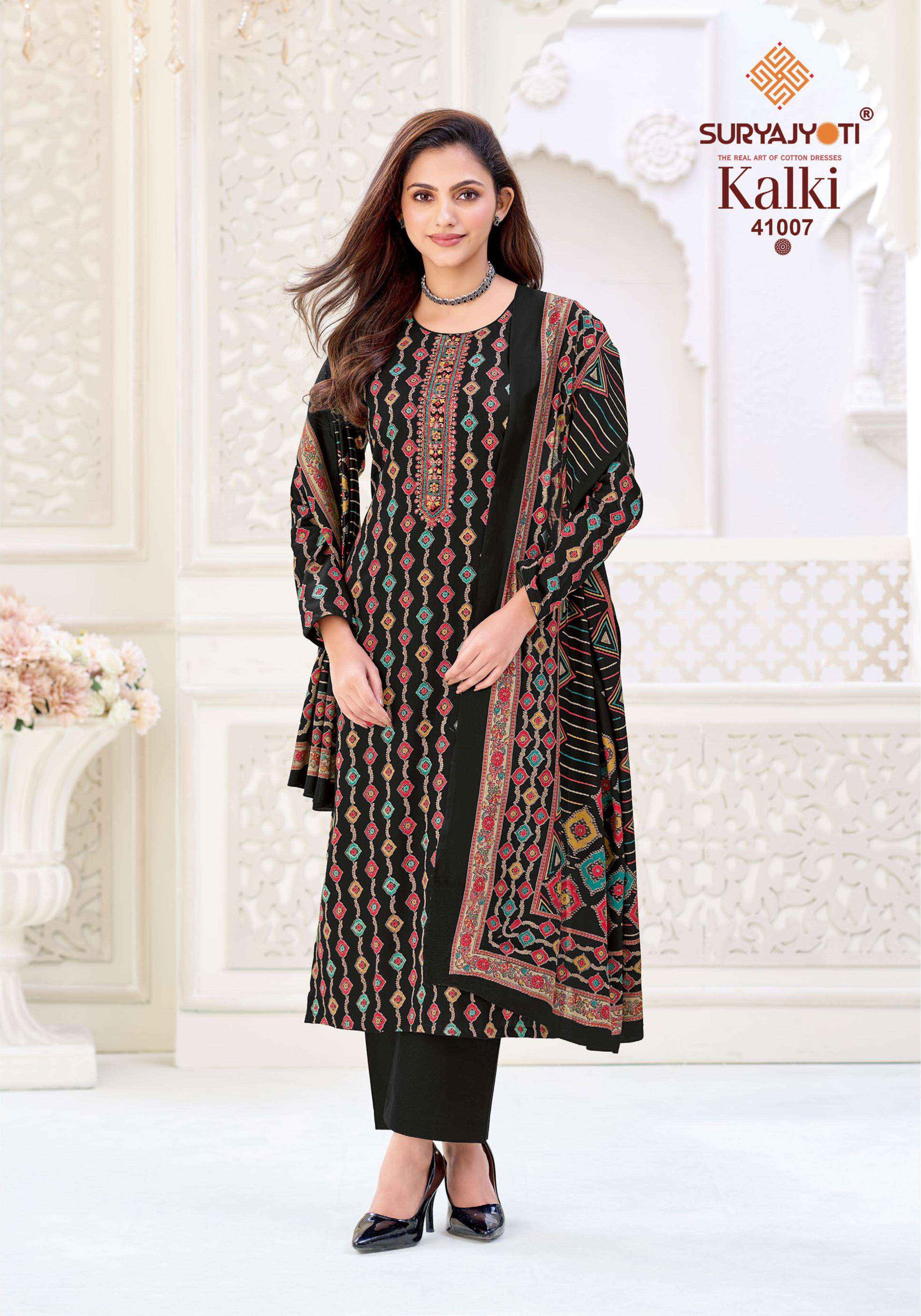 Suryajyoti Kalki Vol 41 Jam Satin Dress Material 8 Pcs Catalouge