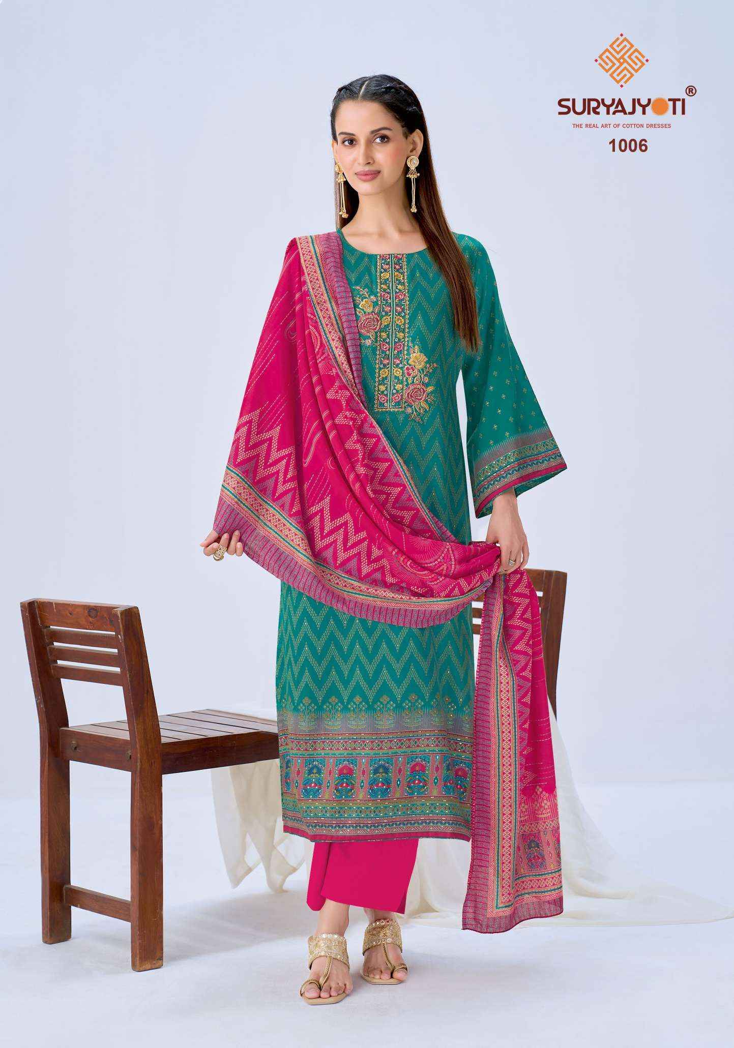Suryajyoti Karuna Vol 1 Jam Satin Dress Material 6 pcs Catalogue