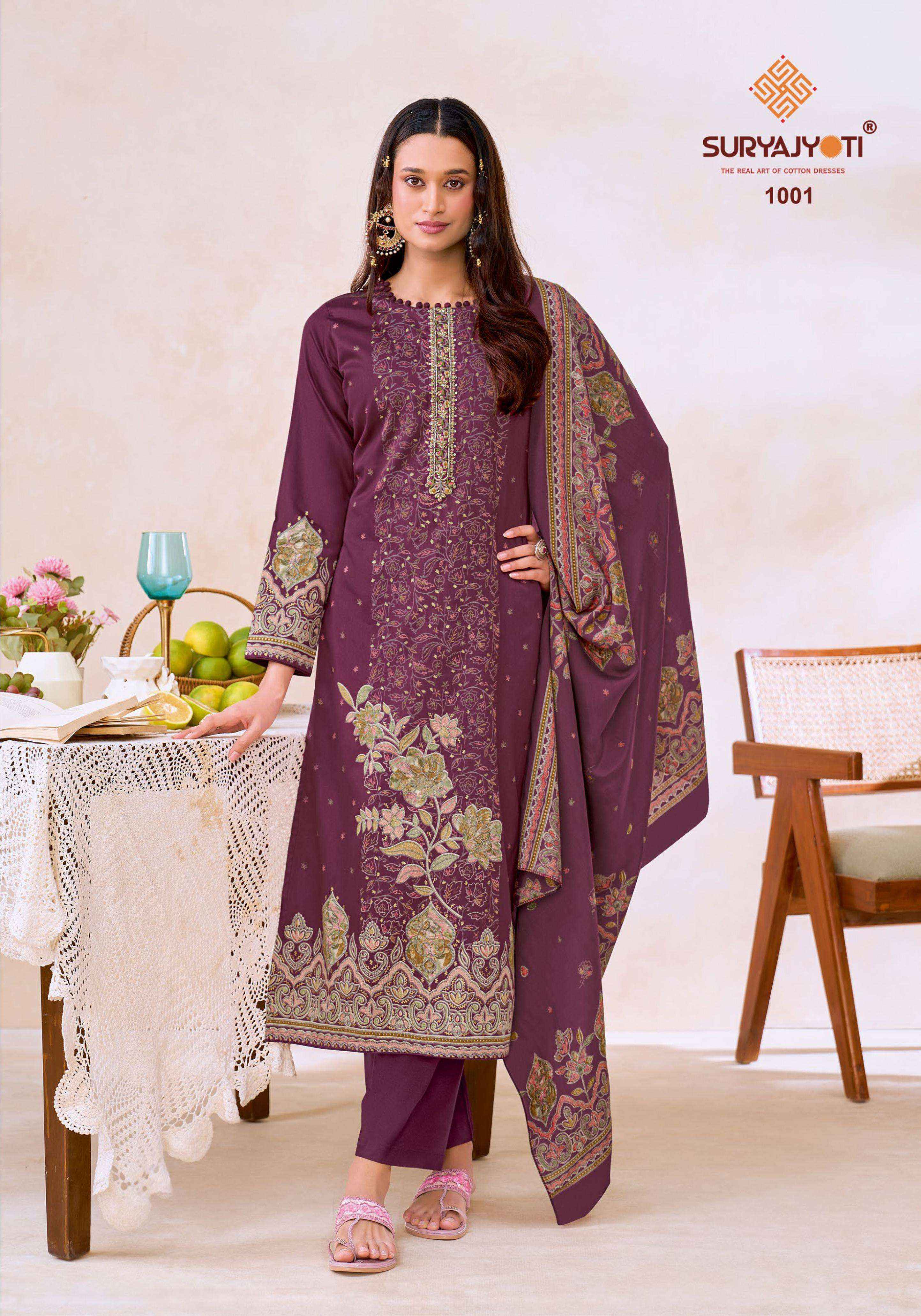 Suryajyoti Keshri Vol 1 Jam Satin Dress Material 6 pcs Catalogue
