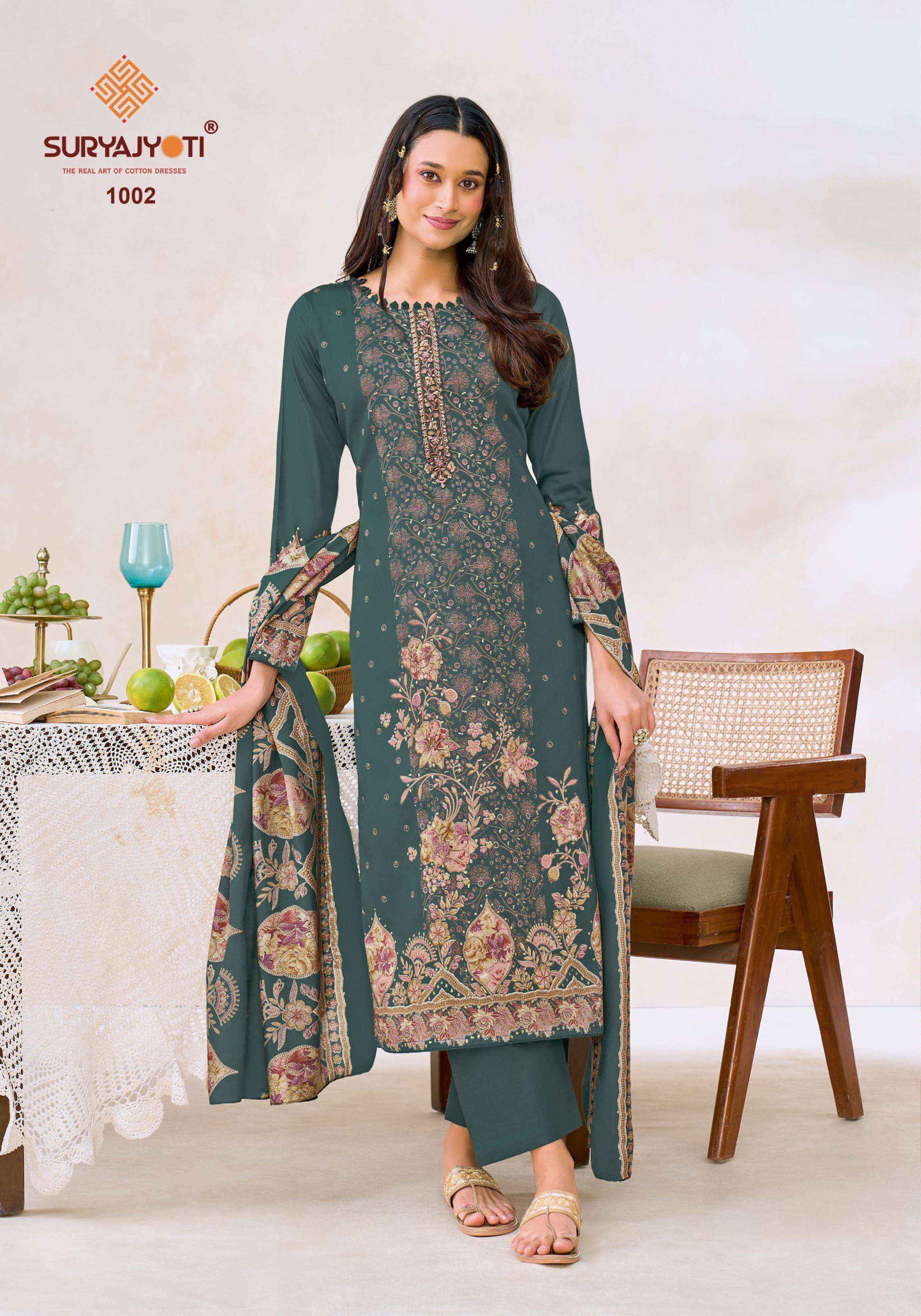 Suryajyoti Keshri Vol 1 Jam Satin Dress Material 6 pcs Catalogue