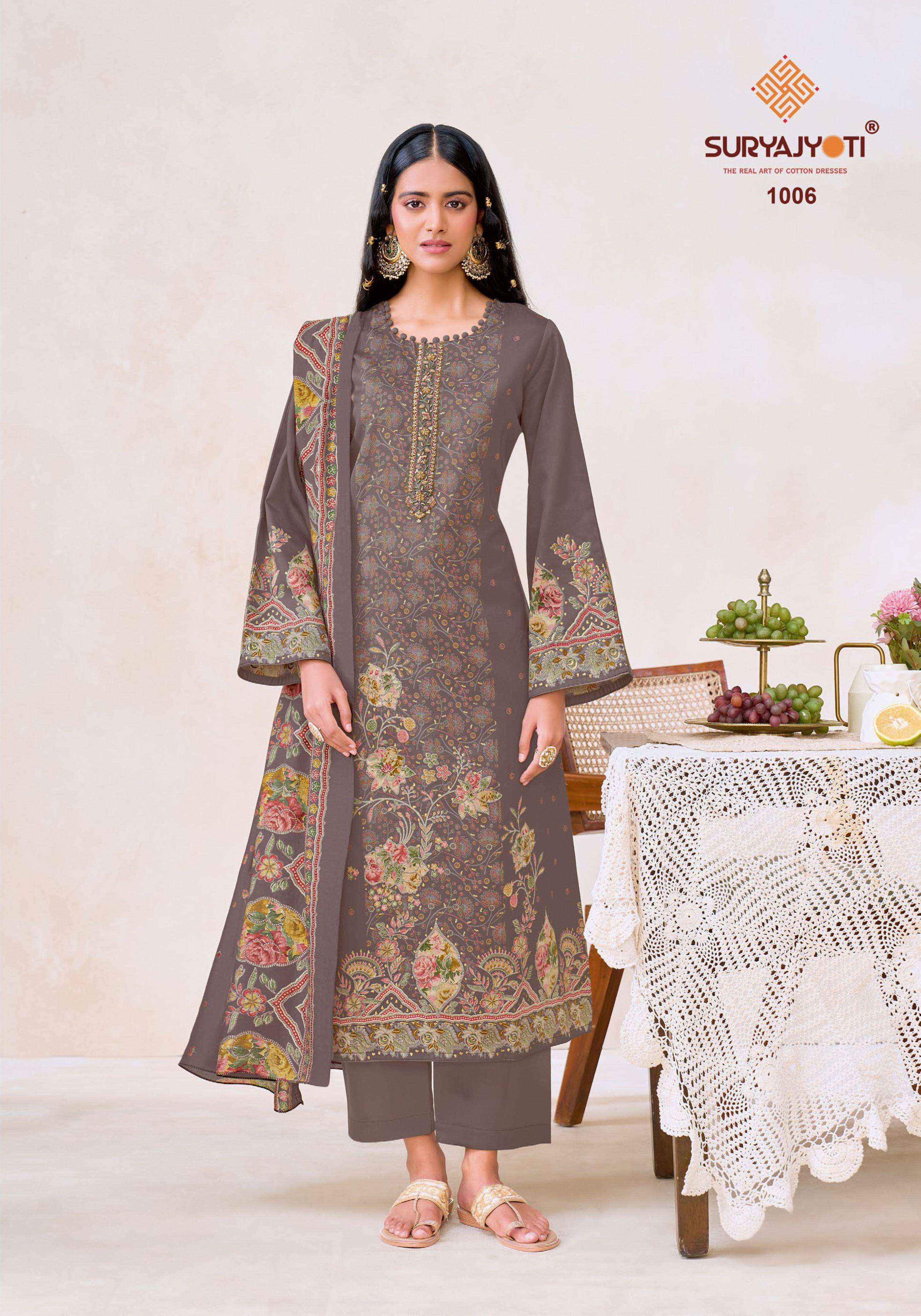 Suryajyoti Keshri Vol 1 Jam Satin Dress Material 6 pcs Catalogue