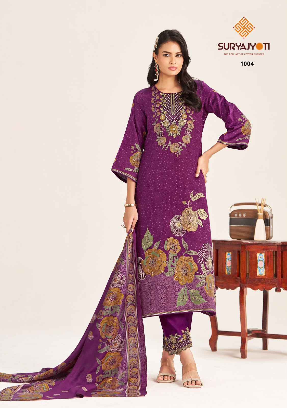 Suryajyoti Kin Kini Vol 1 Jam Satin Dress Material 6 pcs Catalogue