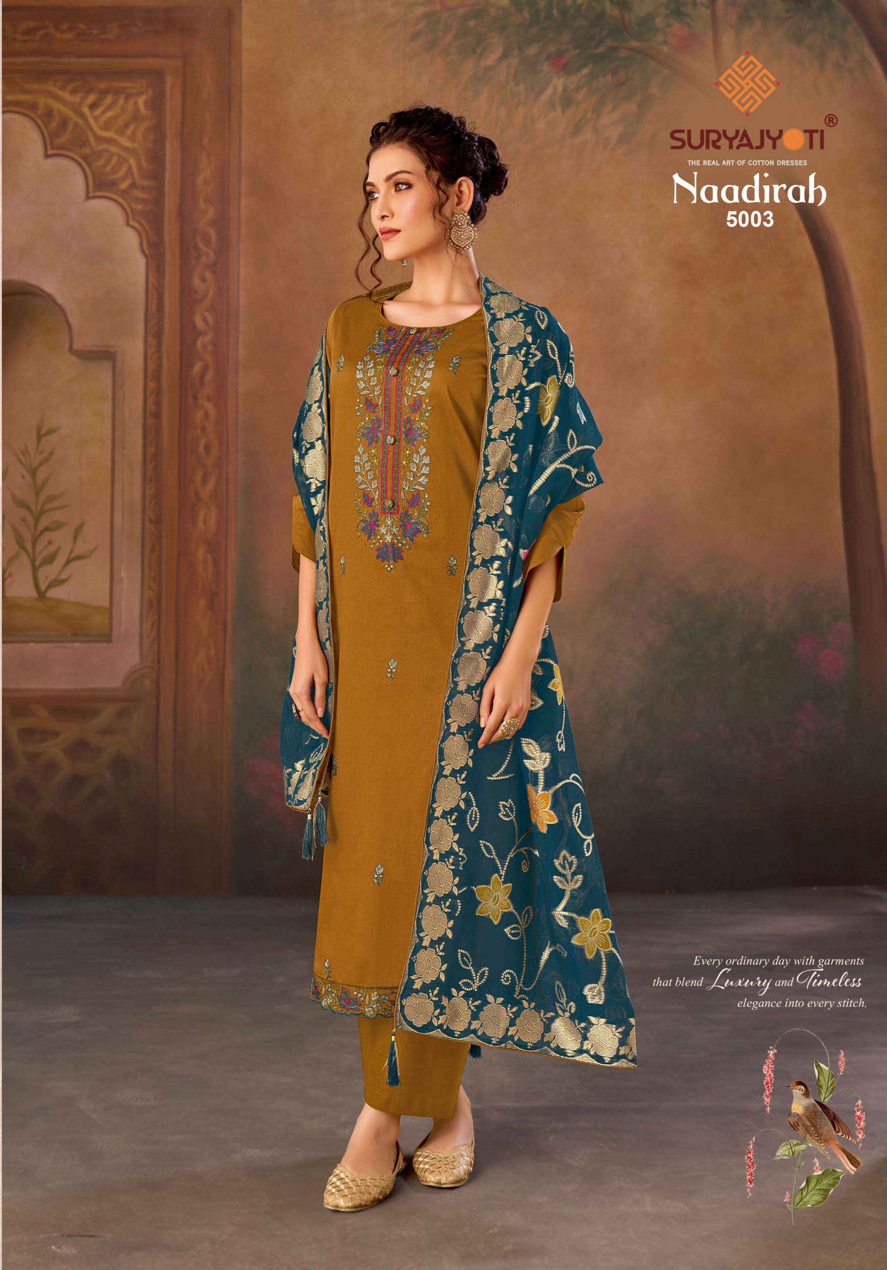 Suryajyoti Naadirah Vol 5 Jam Satin Dress Material 6 pcs Catalogue