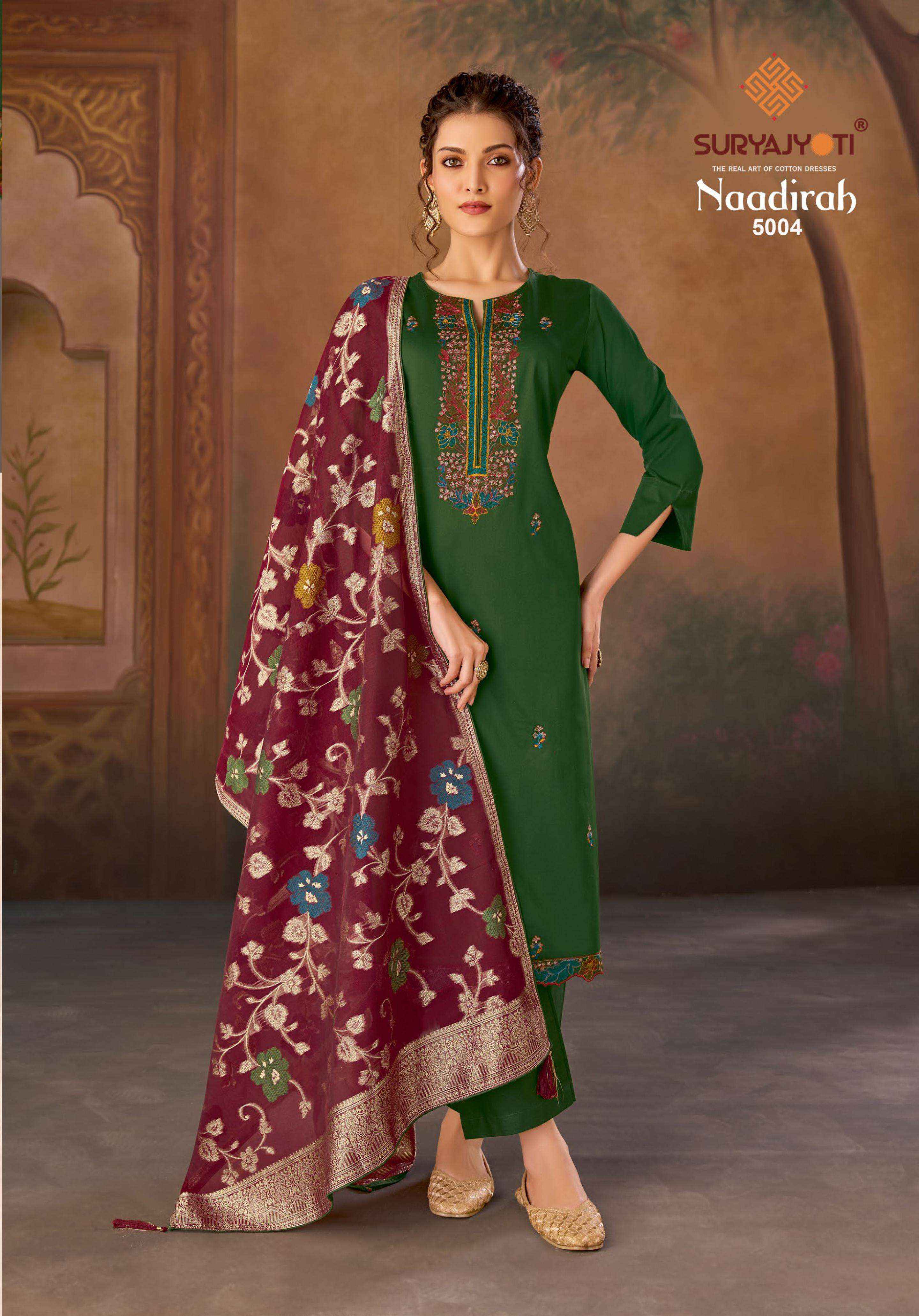 Suryajyoti Naadirah Vol 5 Jam Satin Dress Material 6 pcs Catalogue