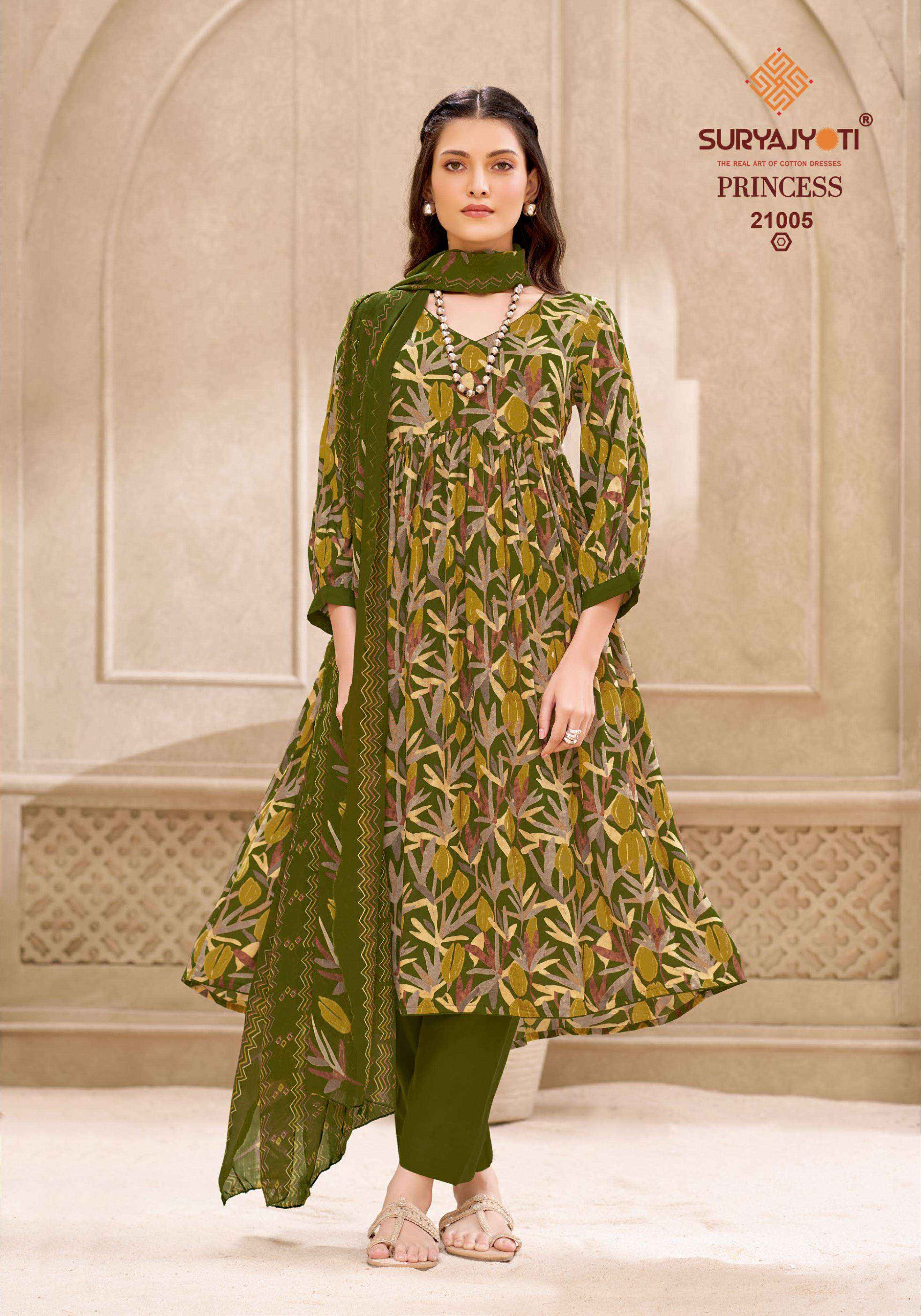 Suryajyoti Princess Vol 21 Rayon Dress Material 10 pcs Catalogue
