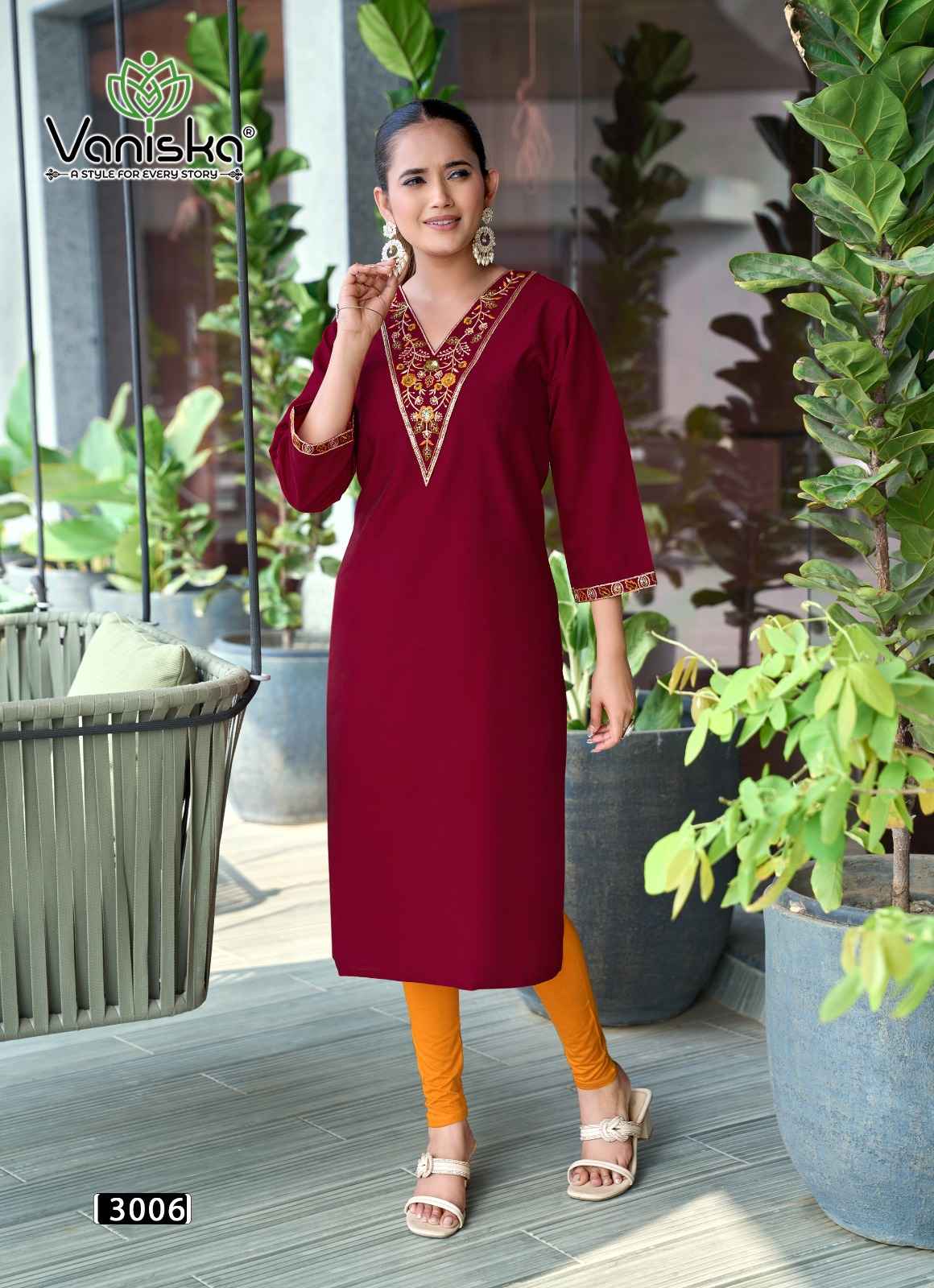 Vaniska Fashion Five Star Vol 3 Vatican Silk Kurti 8 pcs Catalogue