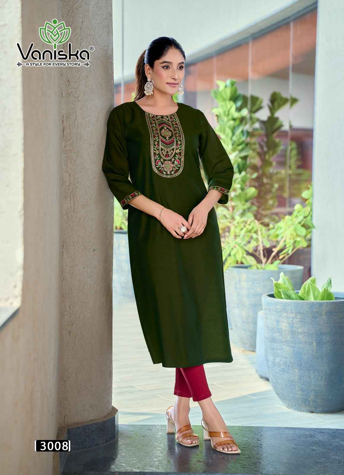 Vaniska Fashion Five Star Vol 3 Vatican Silk Kurti 8 pcs Catalogue