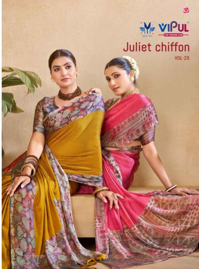 Vipul Juliet Chiffon Vol 29 Chiffon Saree 12 pcs Catalogue