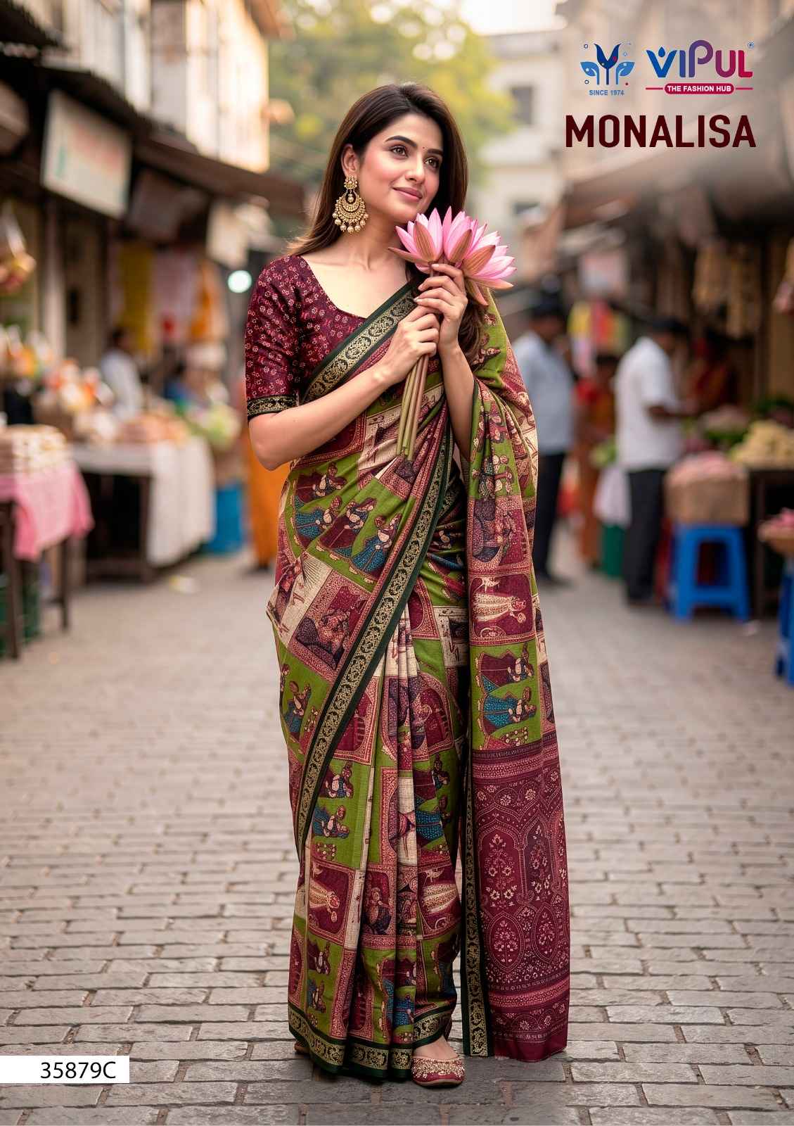 Vipul Monalisa Cotton Saree 6 pcs Catalogue