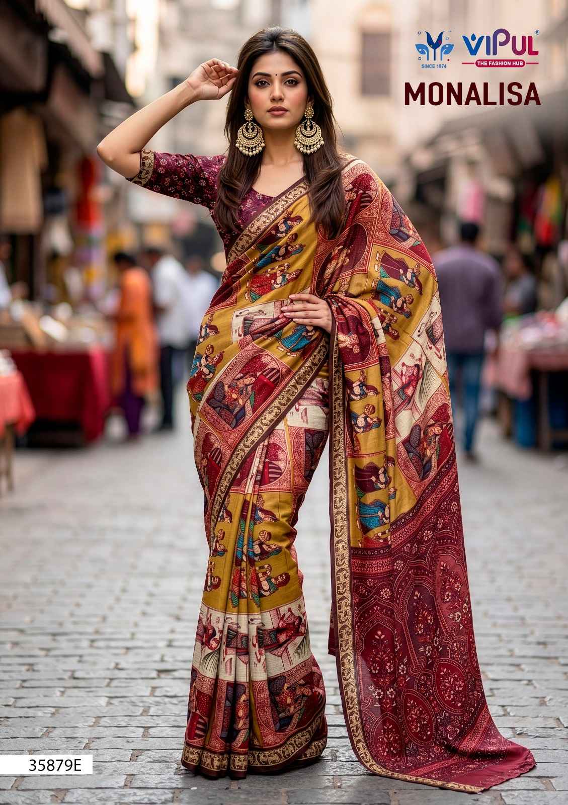 Vipul Monalisa Cotton Saree 6 pcs Catalogue