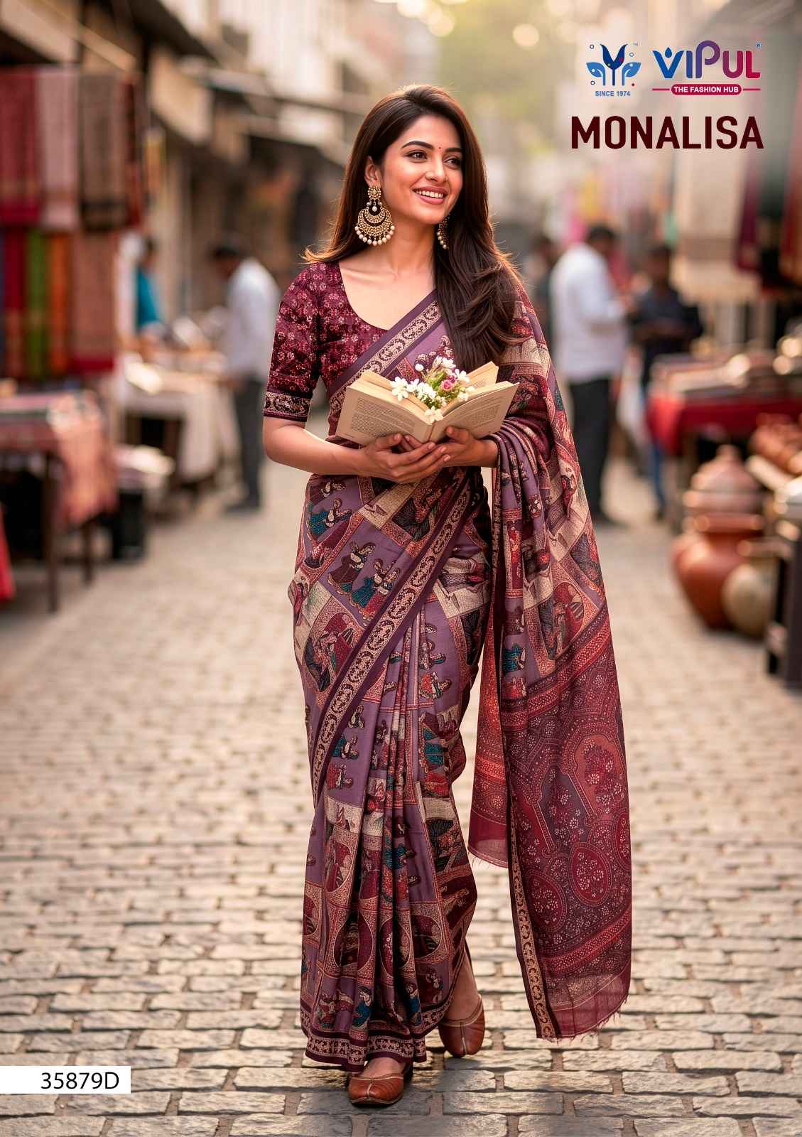 Vipul Monalisa Cotton Saree 6 pcs Catalogue