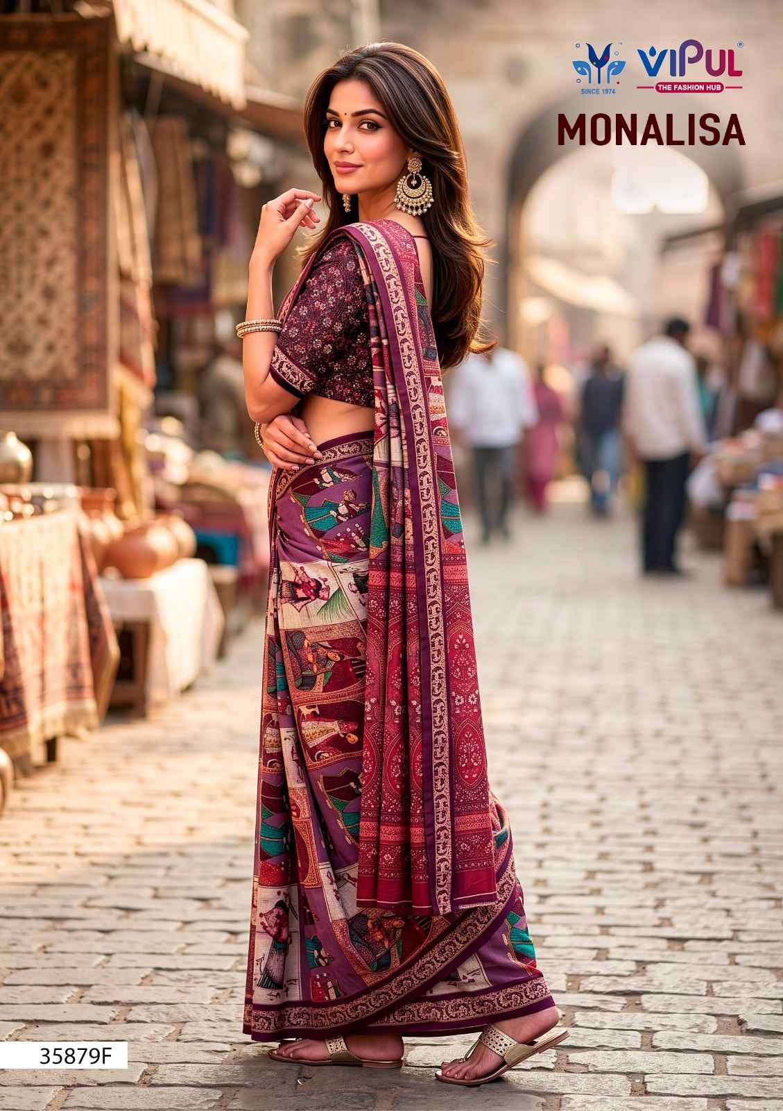 Vipul Monalisa Cotton Saree 6 pcs Catalogue