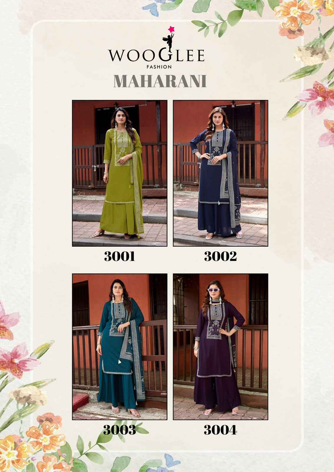 Wooglee Maharani Rayon Kurti Combo 4 pcs Catalogue