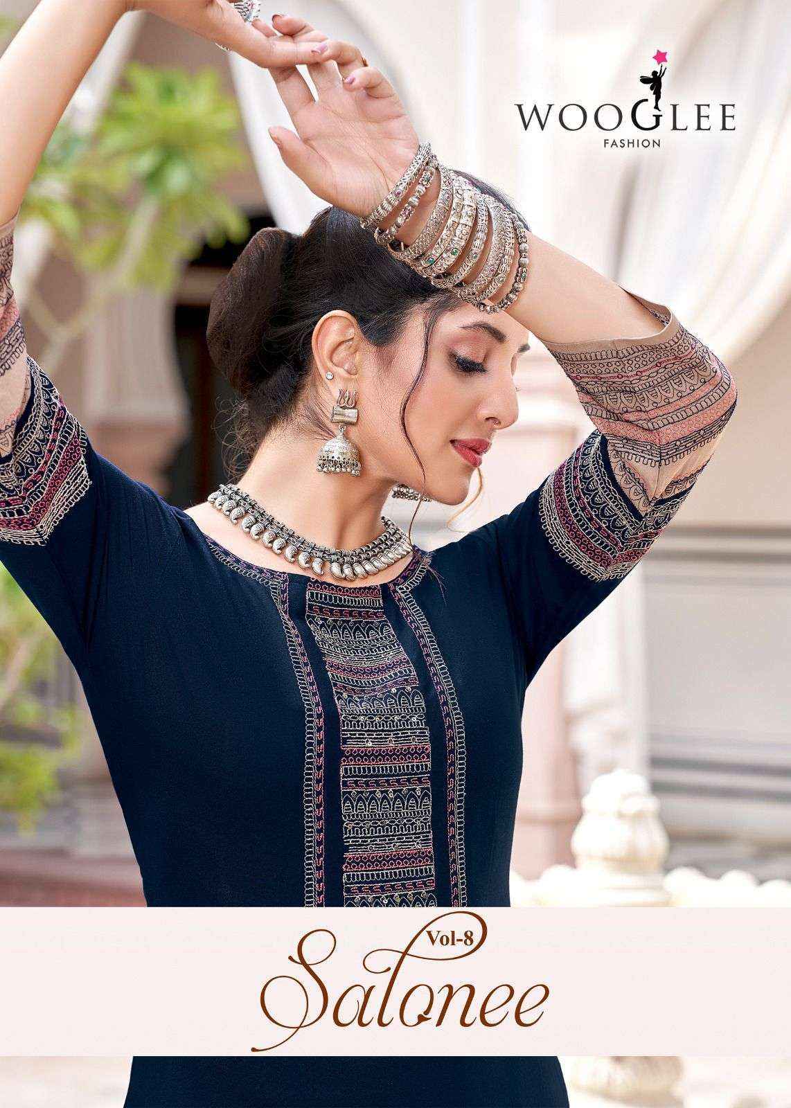 Wooglee Salonee Vol 8 Rayon Kurti 6 pcs Catalogue