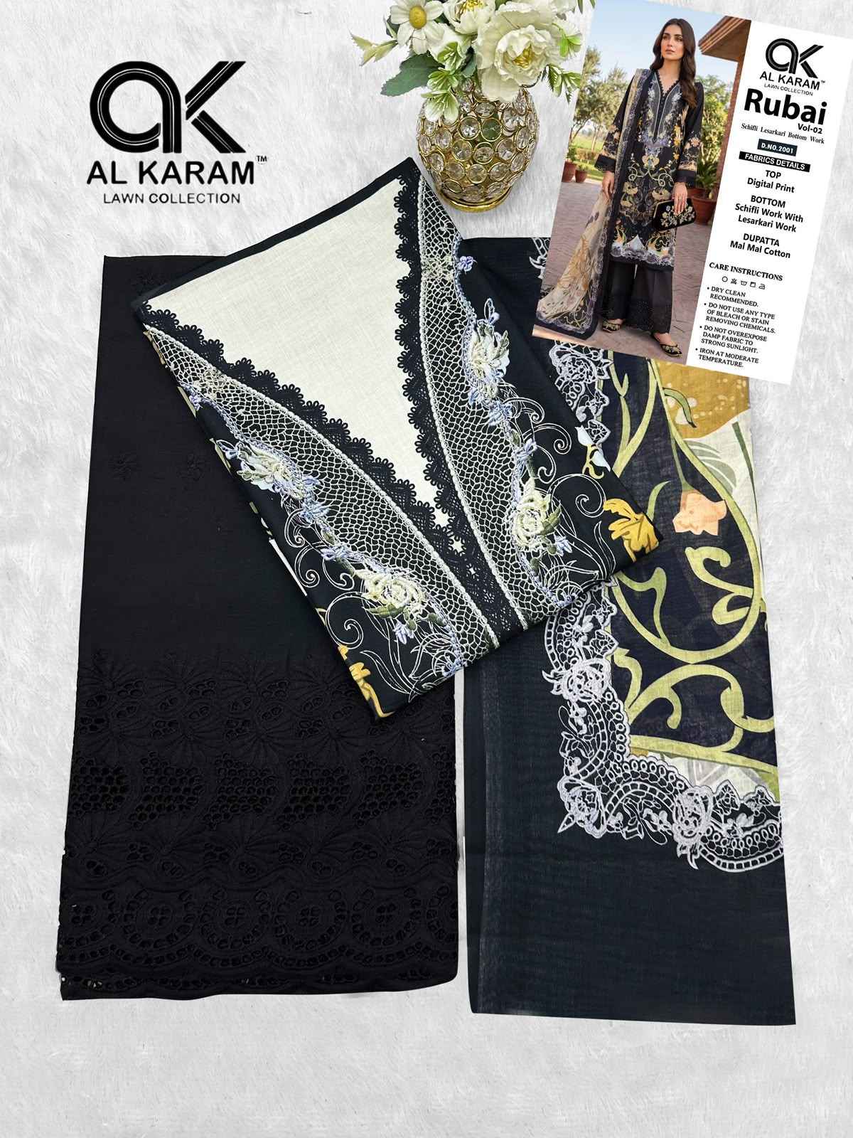 Al Karam Rubai Vol 2 Cotton Dress Material 6 pcs Catalogue