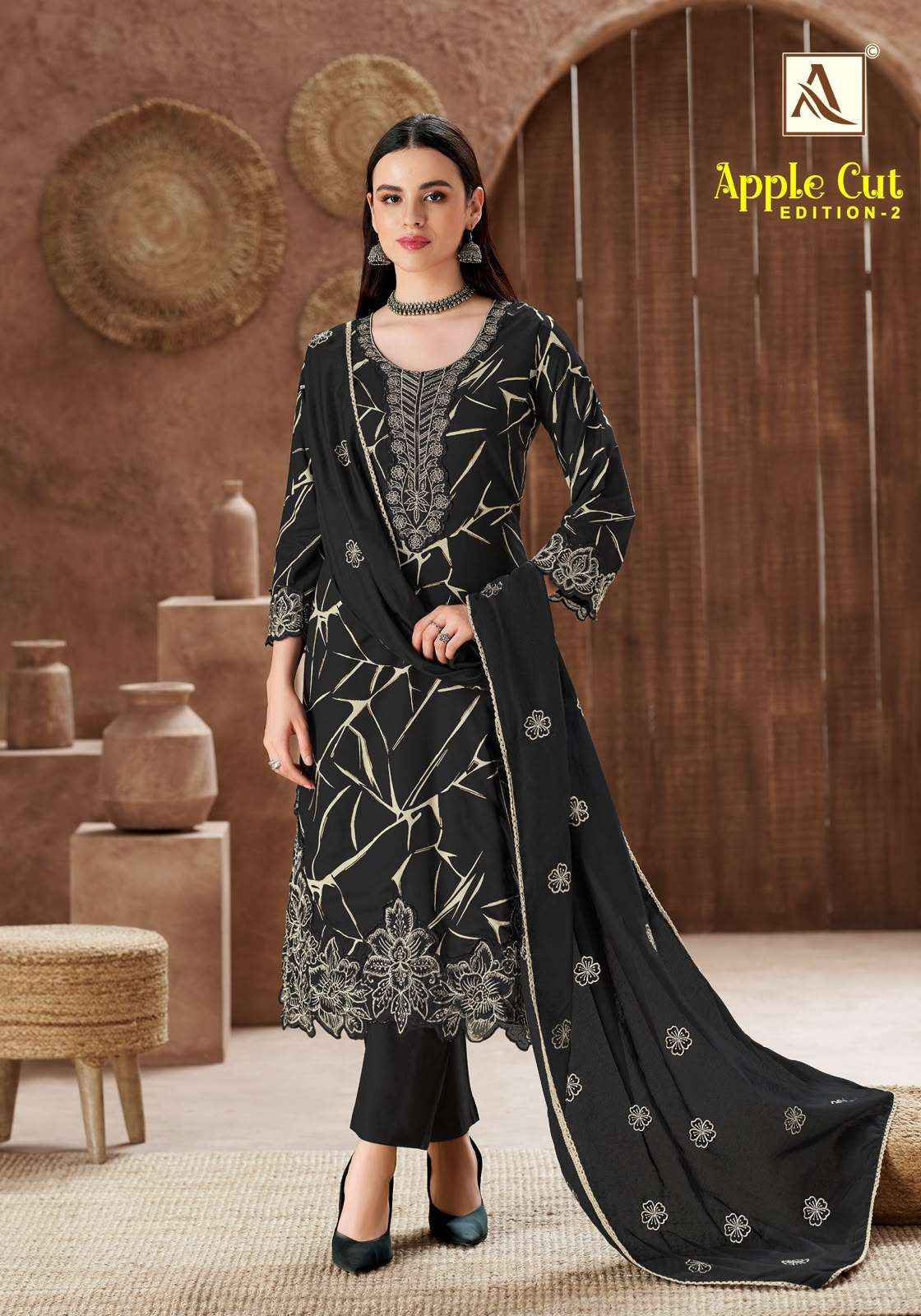 Alok Apple Cut Edition 2 Viscose Dress Material 6 pcs Catalogue