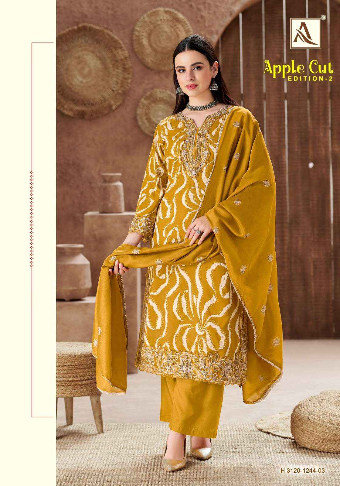 Alok Apple Cut Edition 2 Viscose Dress Material 6 pcs Catalogue