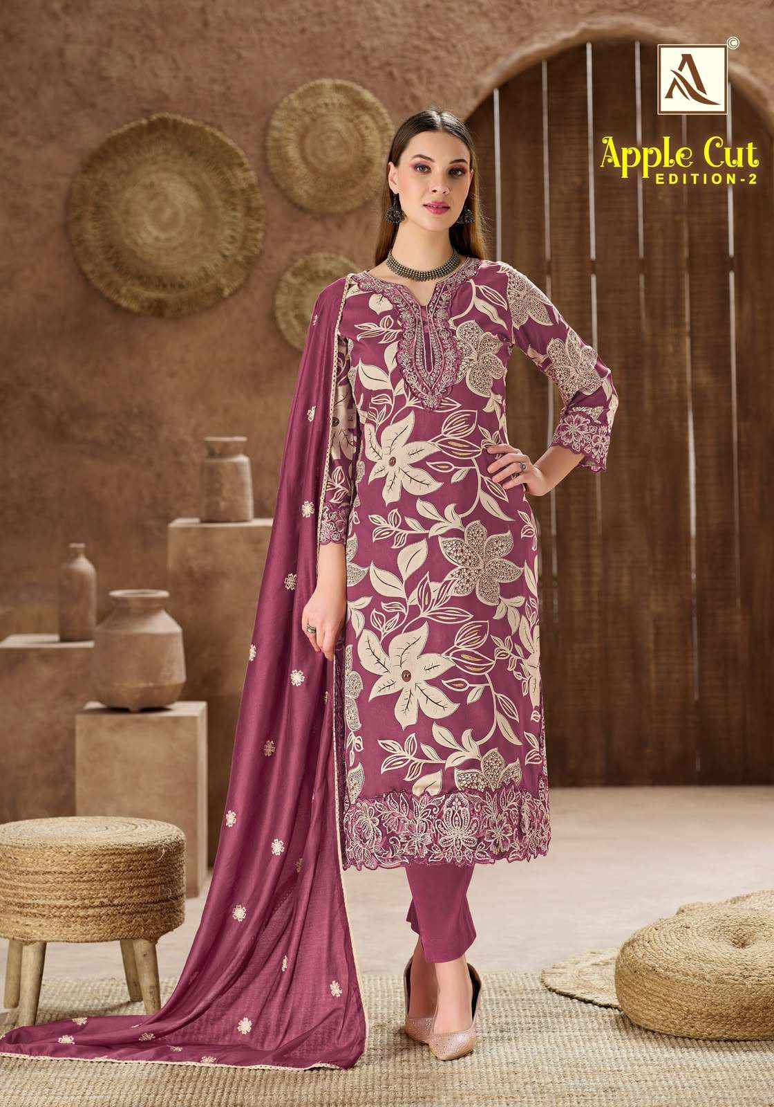 Alok Apple Cut Edition 2 Viscose Dress Material 6 pcs Catalogue