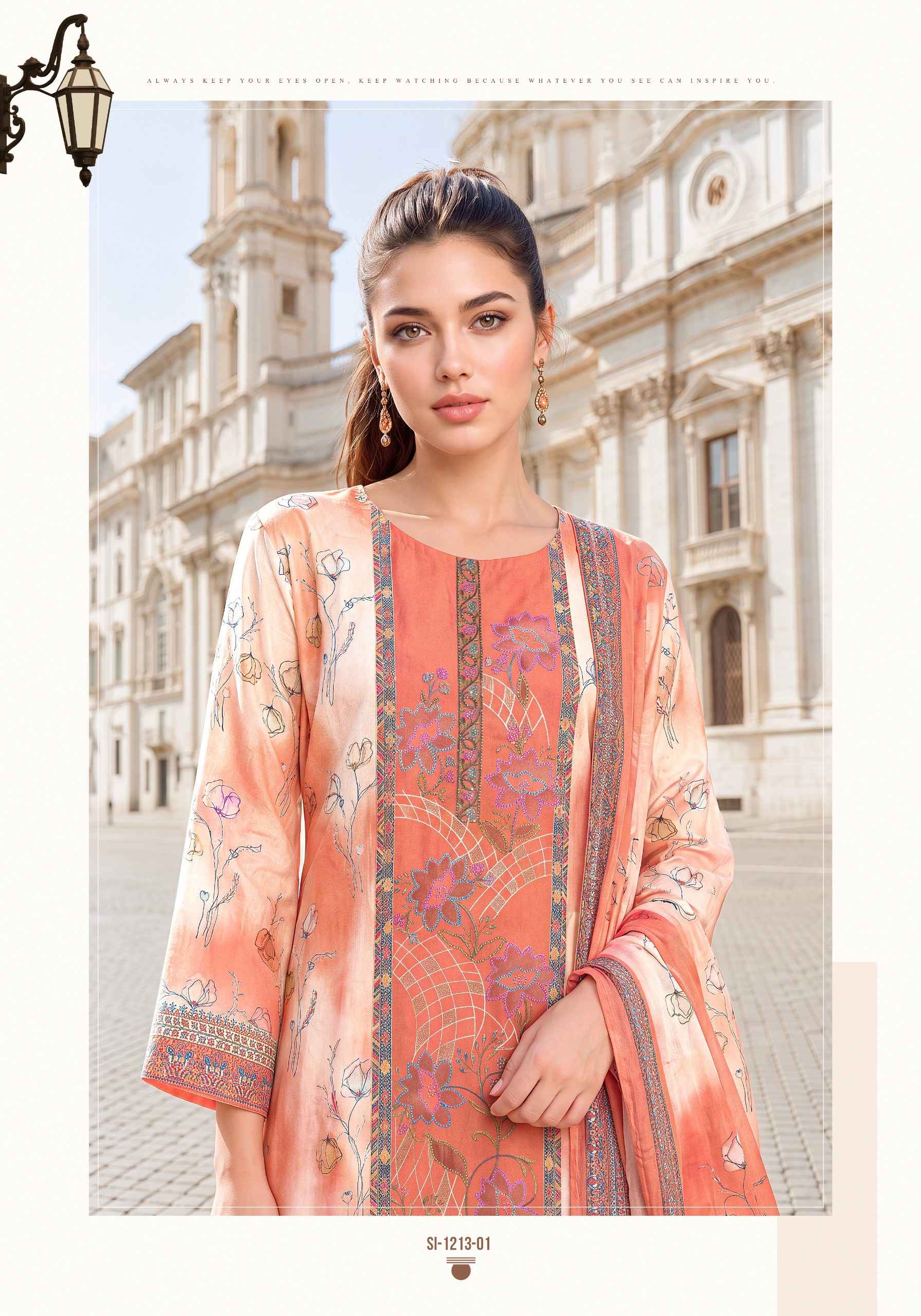Alok Aveline Viscose Maslin Dress Material 6 pcs Catalogue