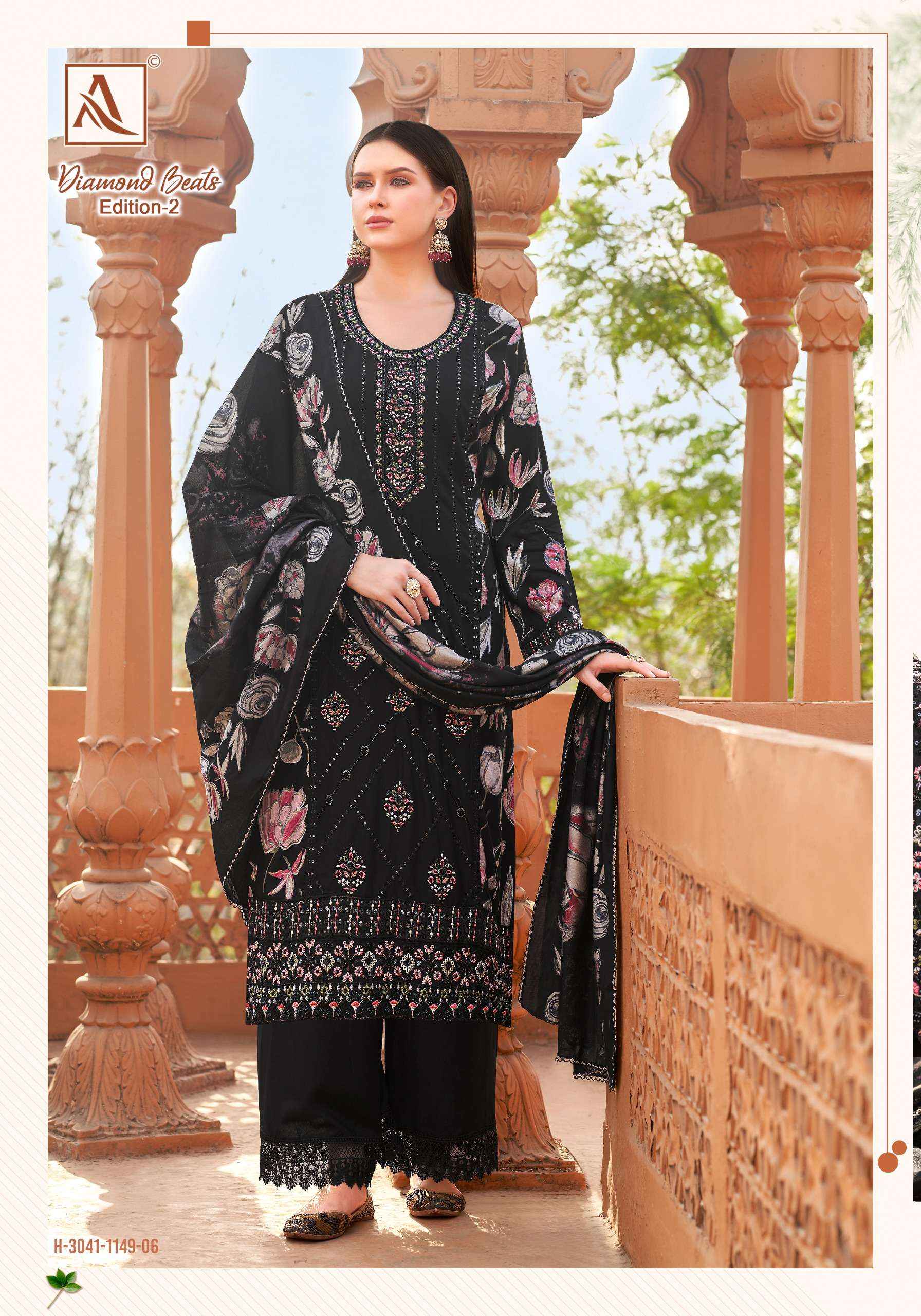 Alok Diamond Beats Edition 2 Viscose Rayon Dress Material 6 pcs Catalogue