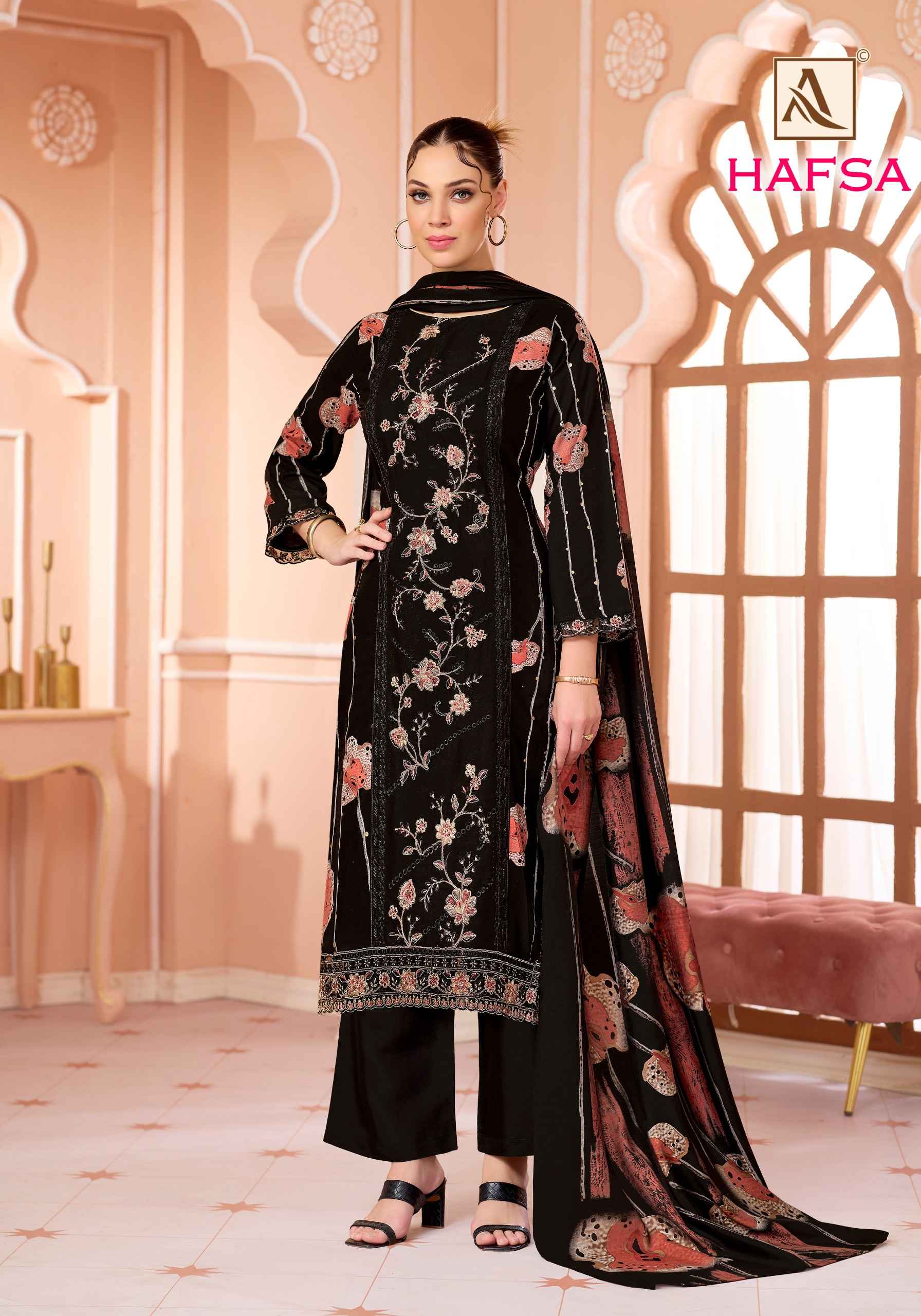 Alok Hafsa Viscose Reyon Dress Material 6 pcs Catalogue