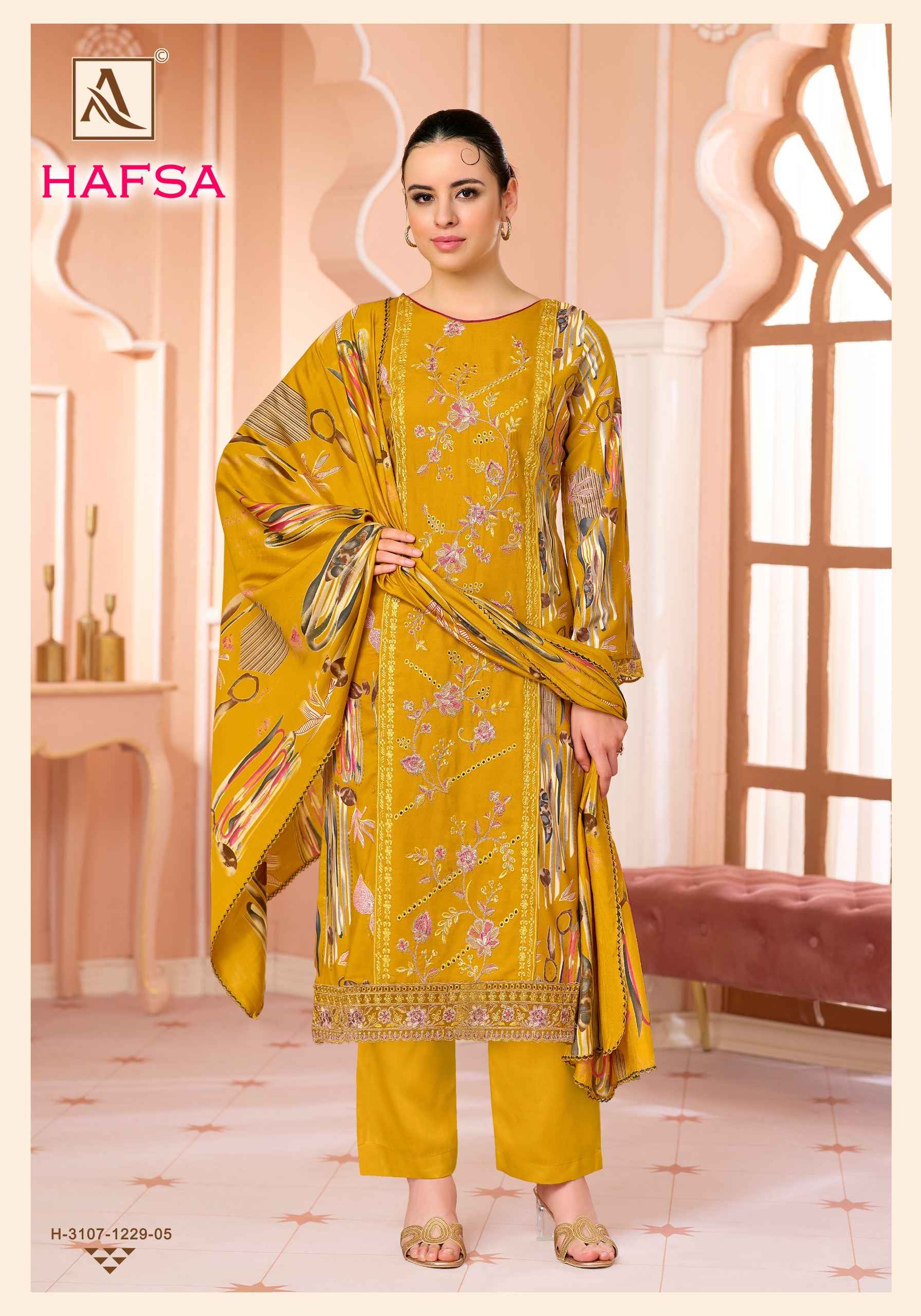 Alok Hafsa Viscose Reyon Dress Material 6 pcs Catalogue