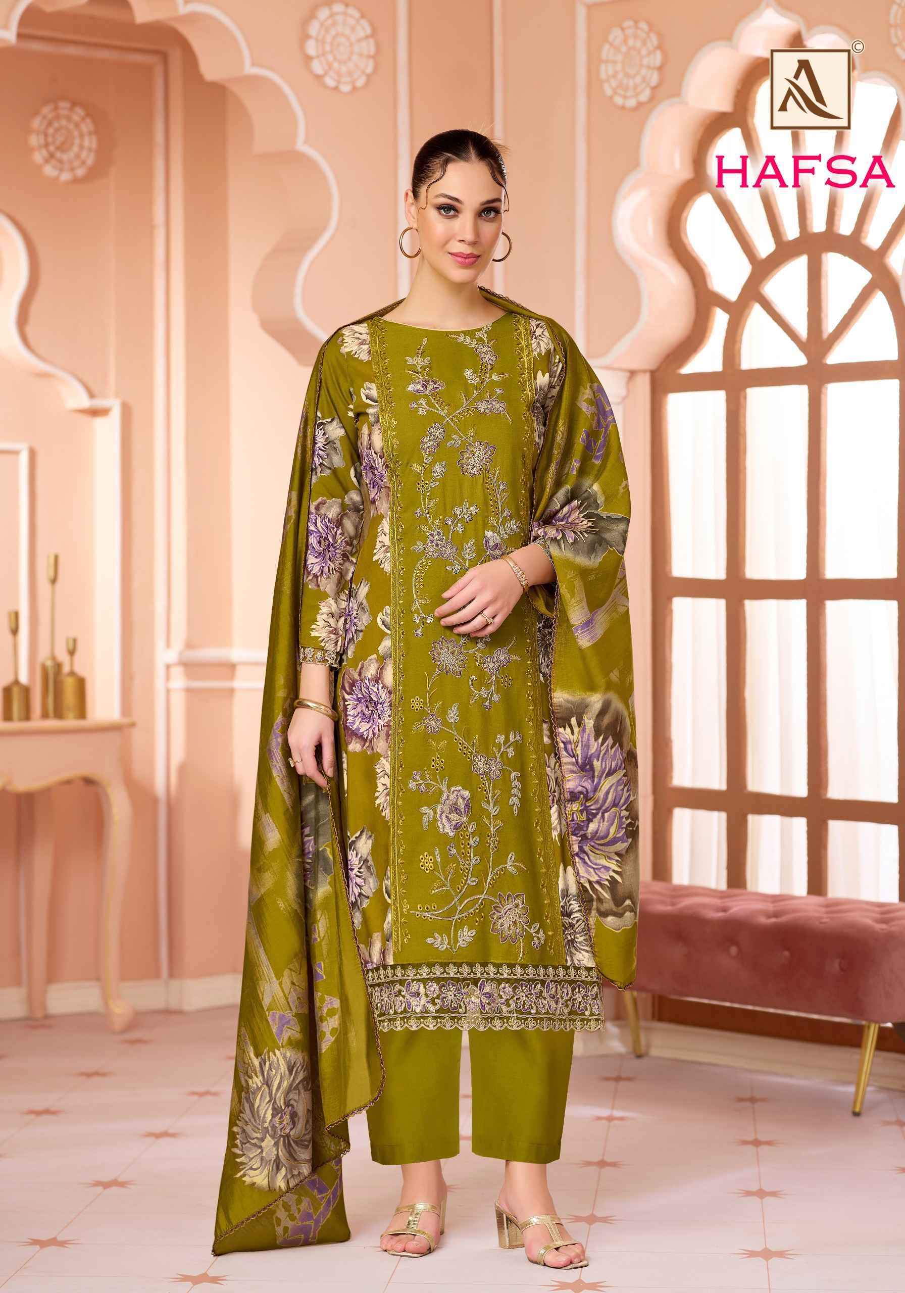 Alok Hafsa Viscose Reyon Dress Material 6 pcs Catalogue
