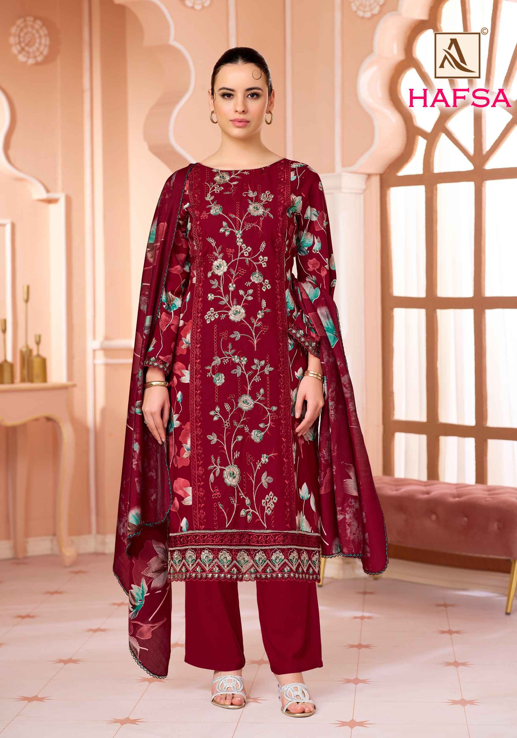 Alok Hafsa Viscose Reyon Dress Material 6 pcs Catalogue