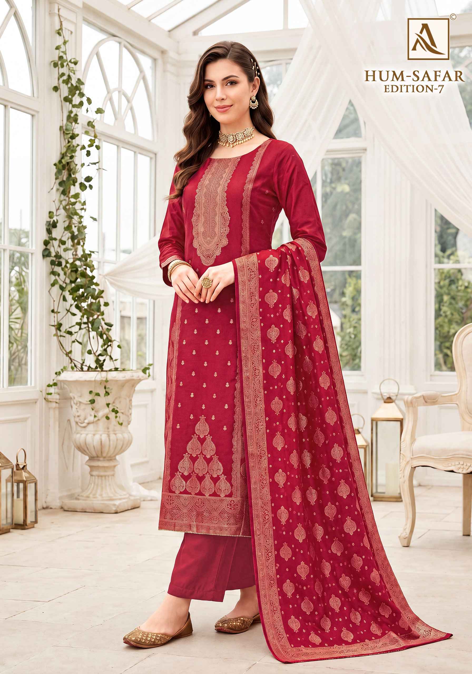 Alok Hum-Safar Edition 7 Viscose Maslin Dress Material 6 pcs Catalogue