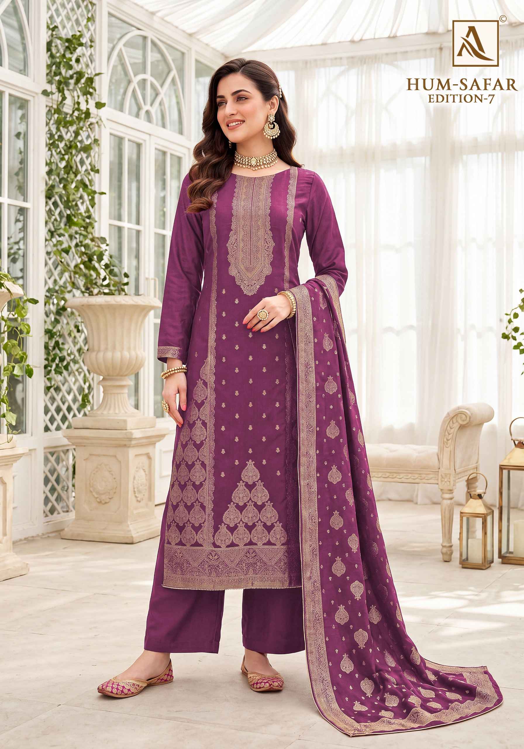 Alok Hum-Safar Edition 7 Viscose Maslin Dress Material 6 pcs Catalogue