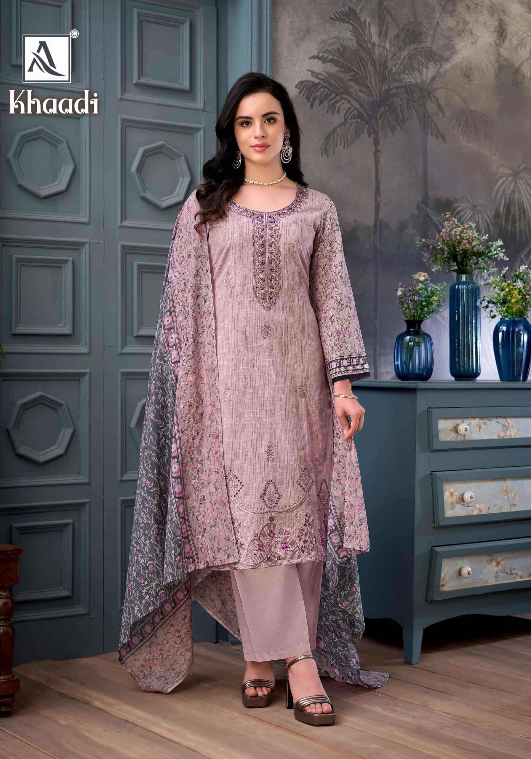 Alok Khaadi Cambric Cotton Dress Material 6 pcs Catalogue