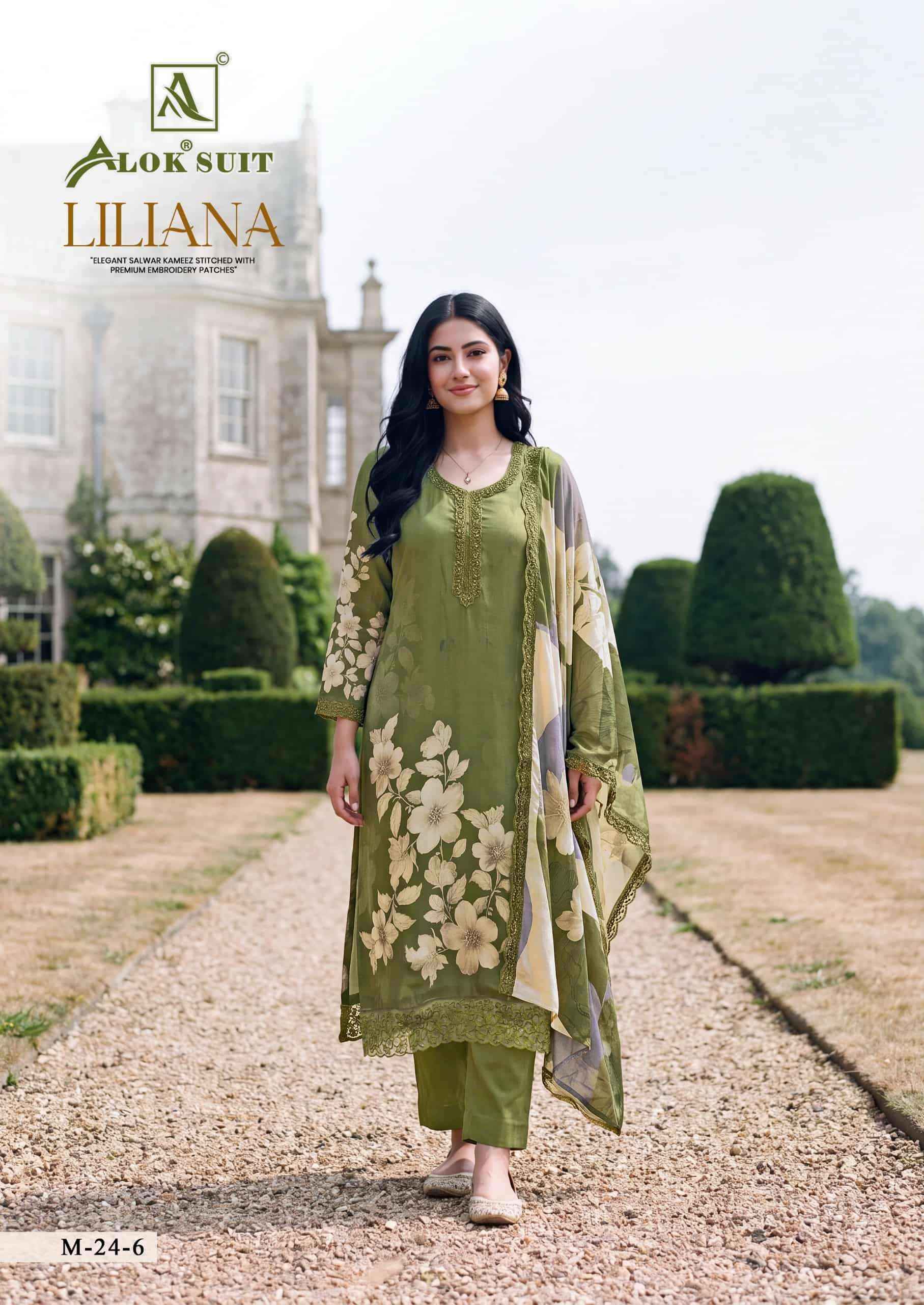 Alok Liliana Muslin Dress Material 6 pcs Catalogue