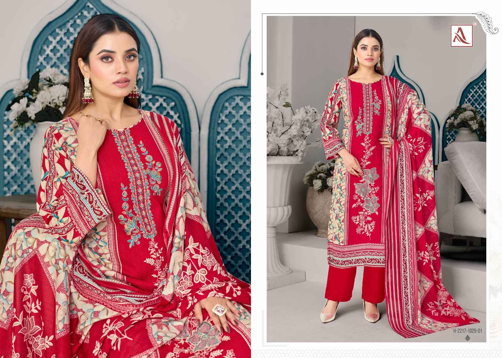 Alok Rihaana Edition 23 Cambric Cotton Dress Material 6 pcs Catalogue
