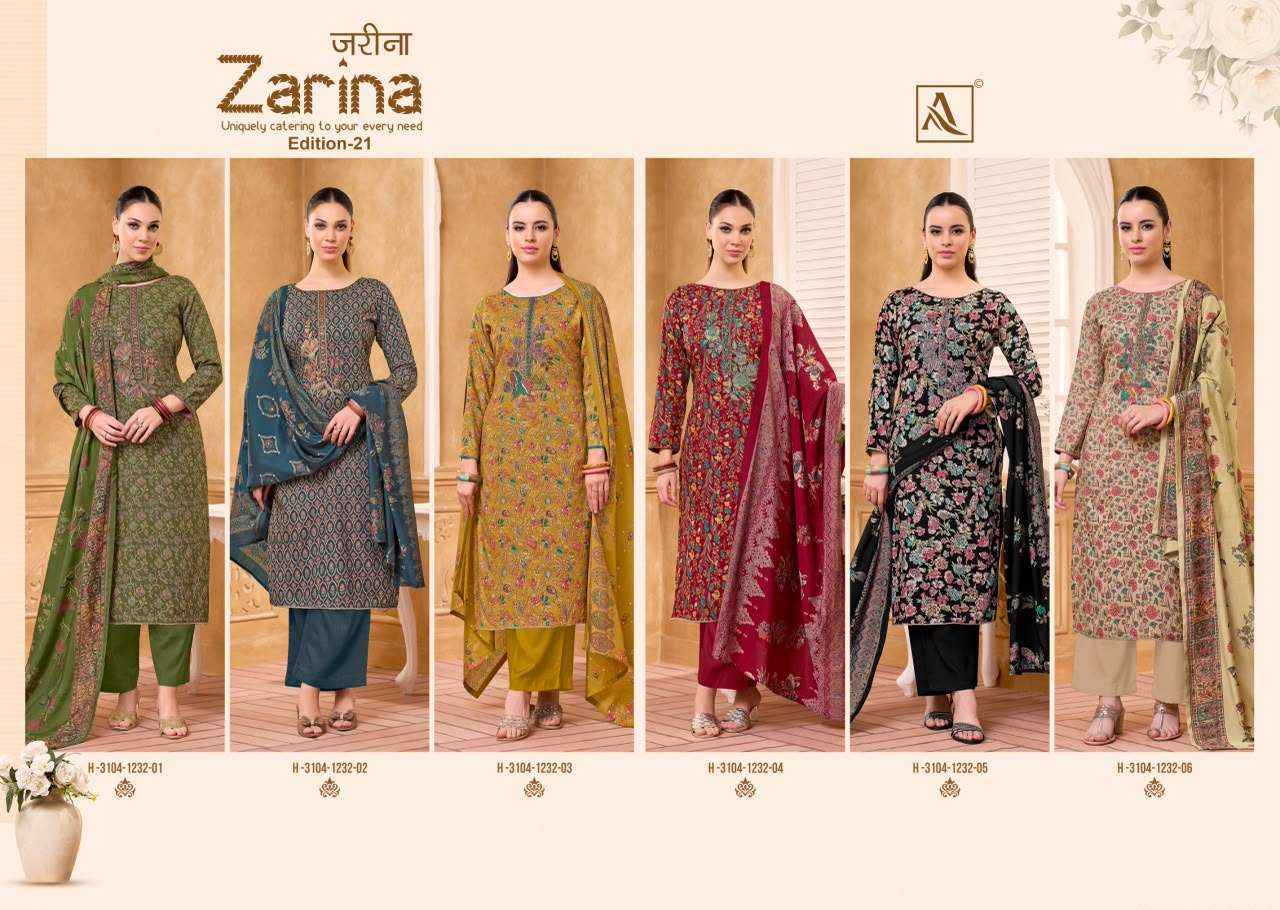 Alok Zarina Edition 21 Viscouse Rayon Dress Material 6 pcs Catalogue